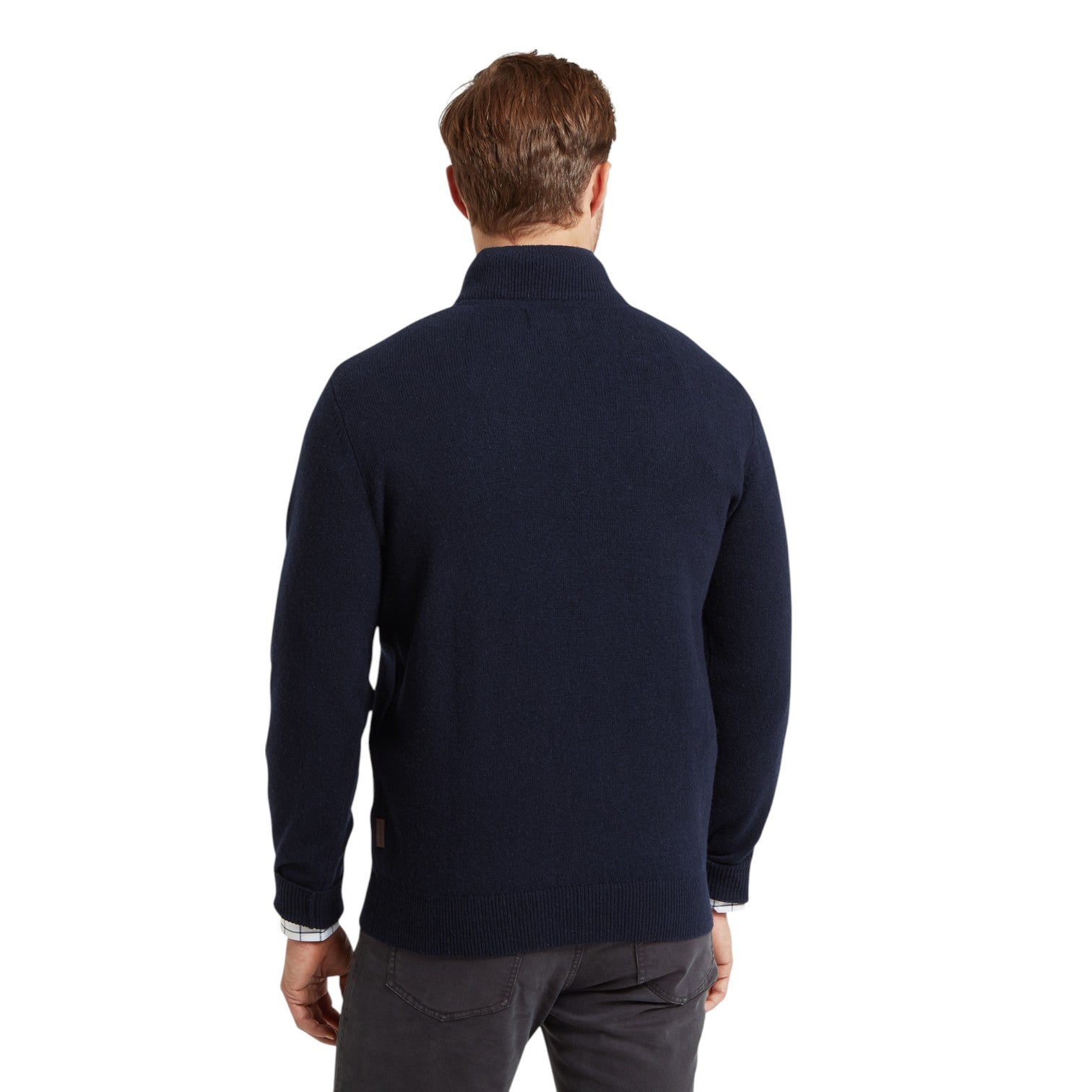 Schoffel Lewis Lambswool 1/4 Zip Jumper Navy