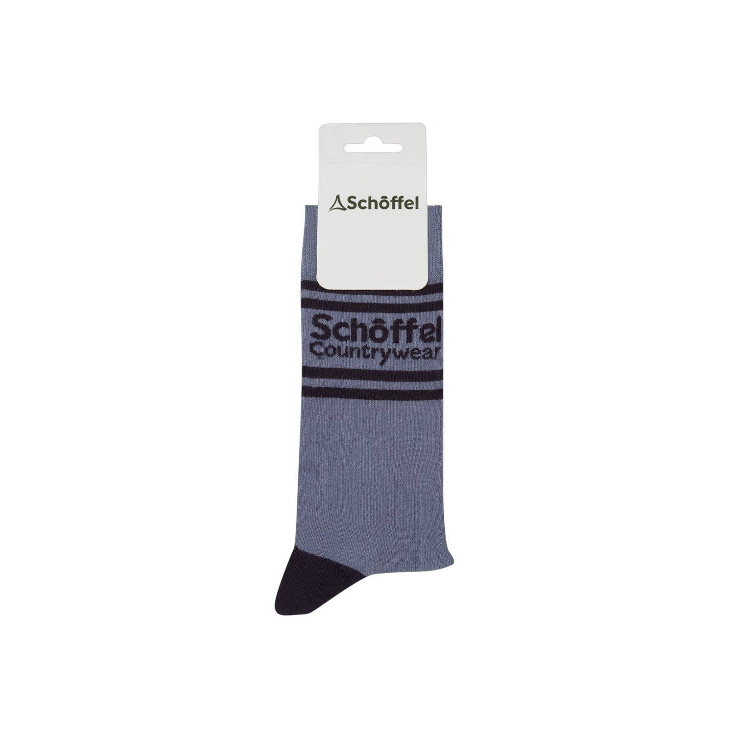Schoffel Single Cotton Sock Pigeon Blue Retro