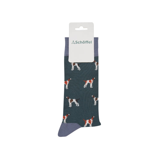 Schoffel Single Cotton Sock Green Pointer