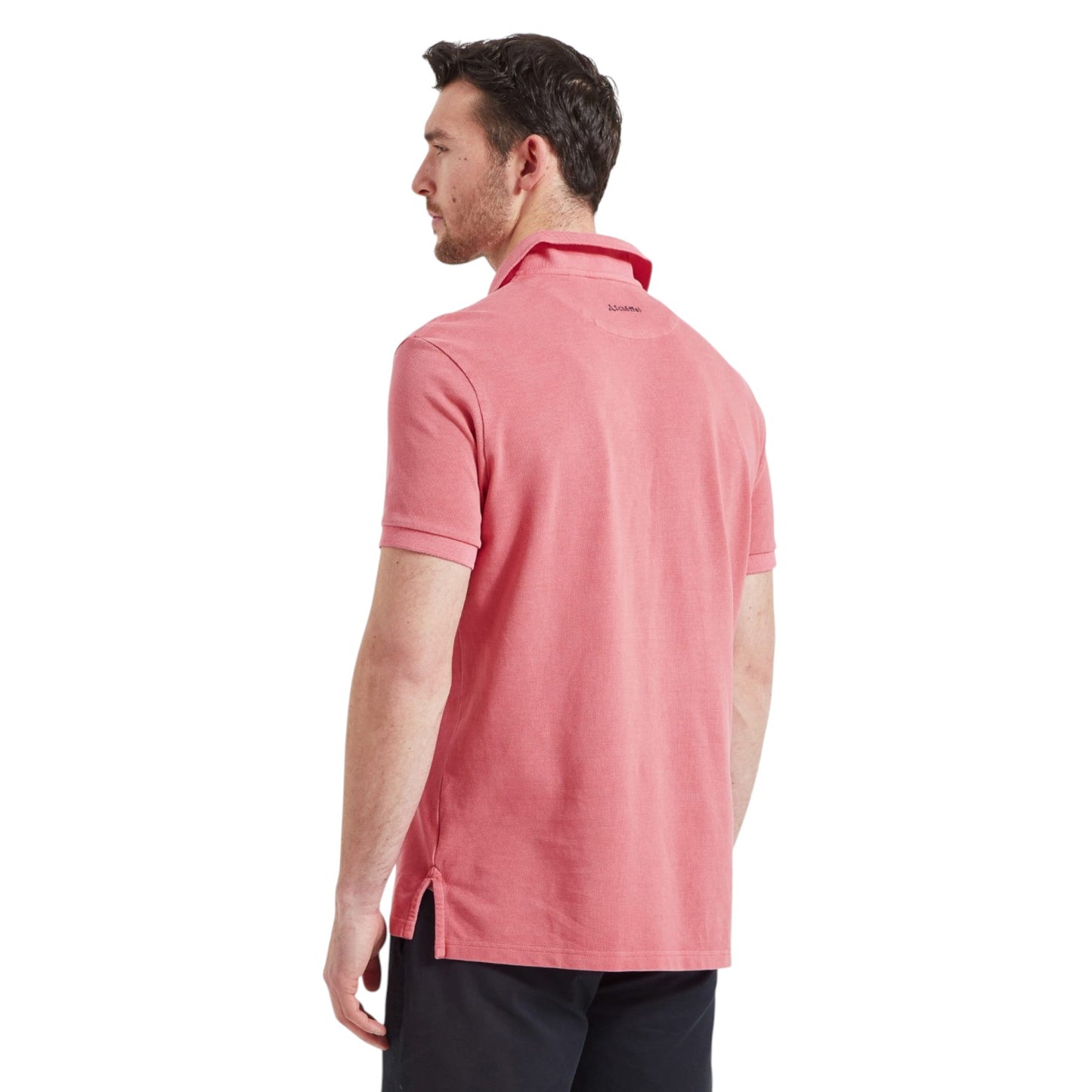 Schoffel St Ives Garment Dyed Polo Shirt Coral