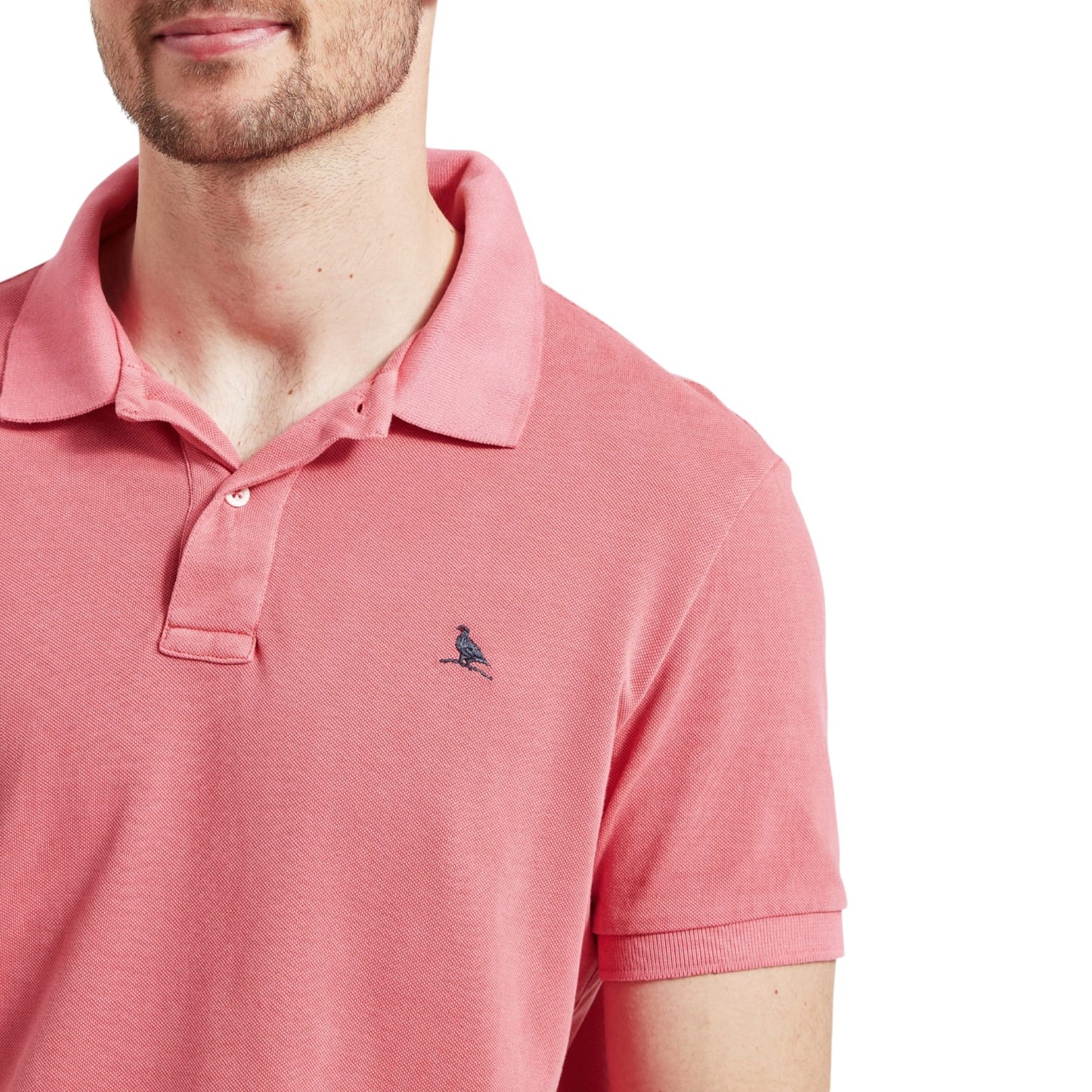 Schoffel St Ives Garment Dyed Polo Shirt Coral