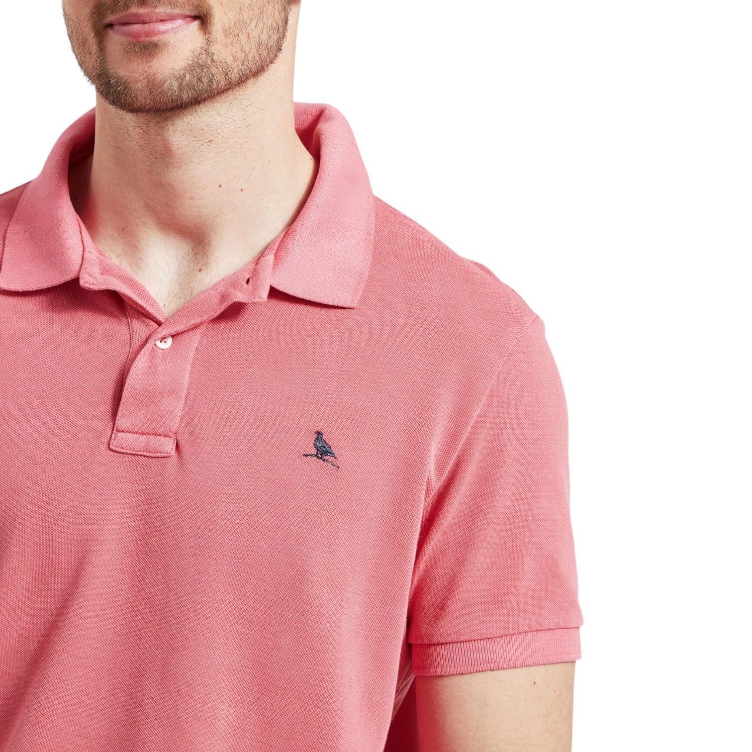 Schoffel St Ives Garment Dyed Polo Shirt Coral