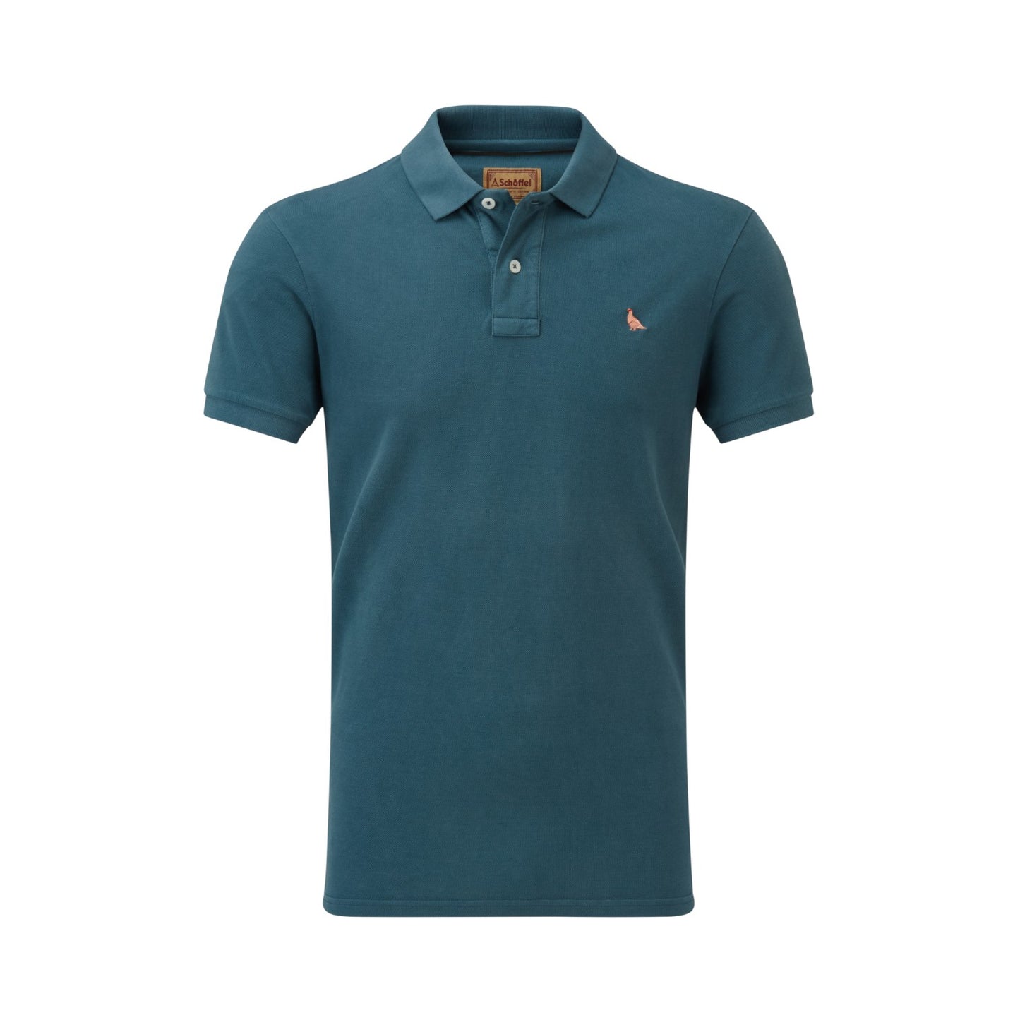 Schoffel St Ives Garment Dyed Polo Shirt Deep Ocean Blue