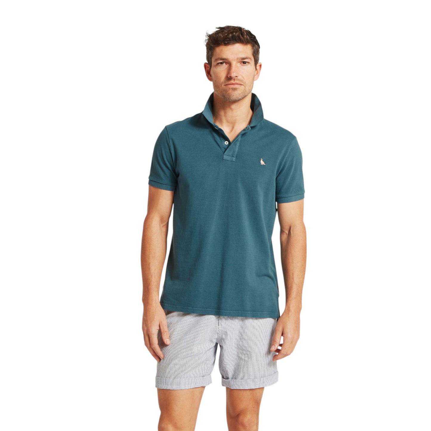 Schoffel St Ives Garment Dyed Polo Shirt Deep Ocean Blue