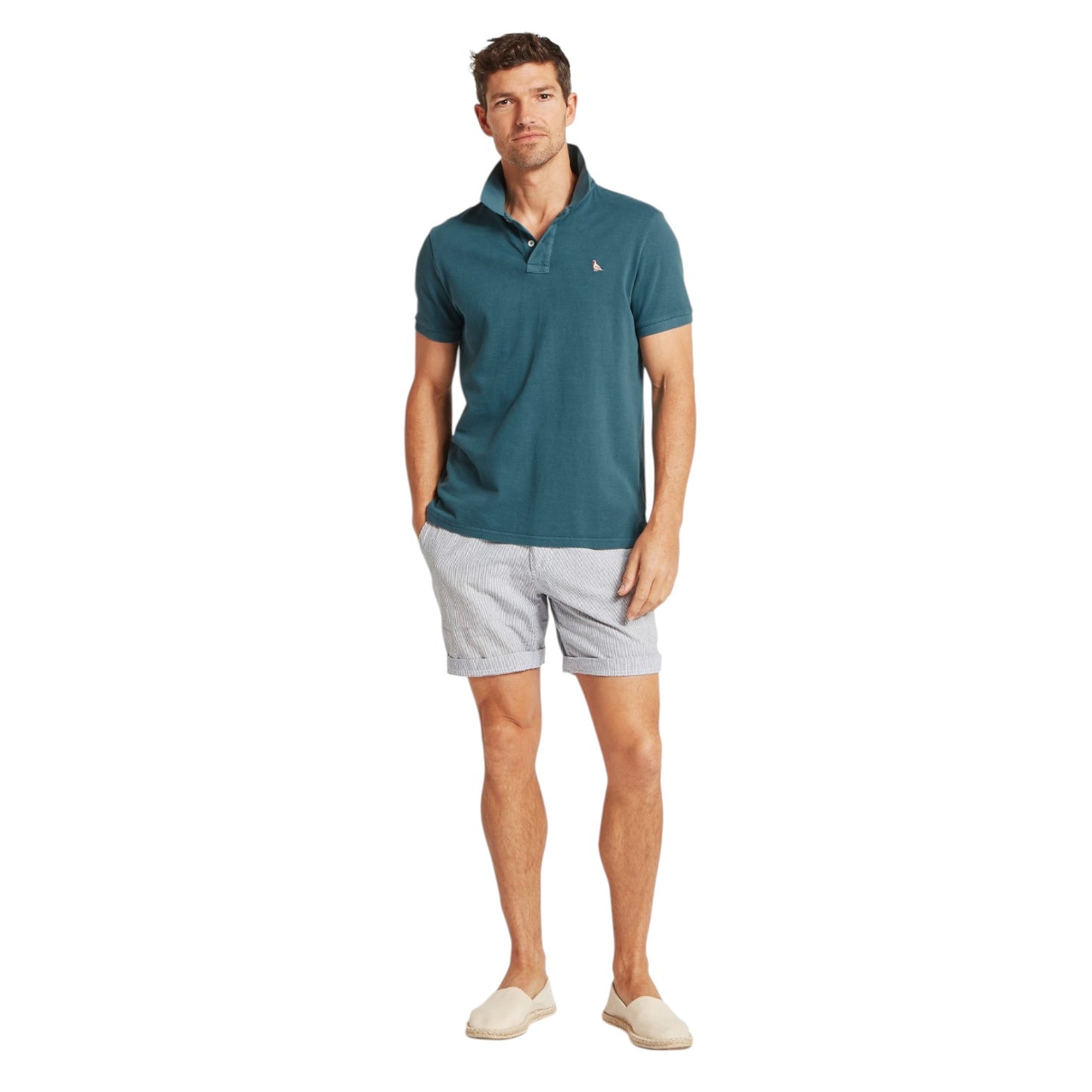 Schoffel St Ives Garment Dyed Polo Shirt Deep Ocean Blue