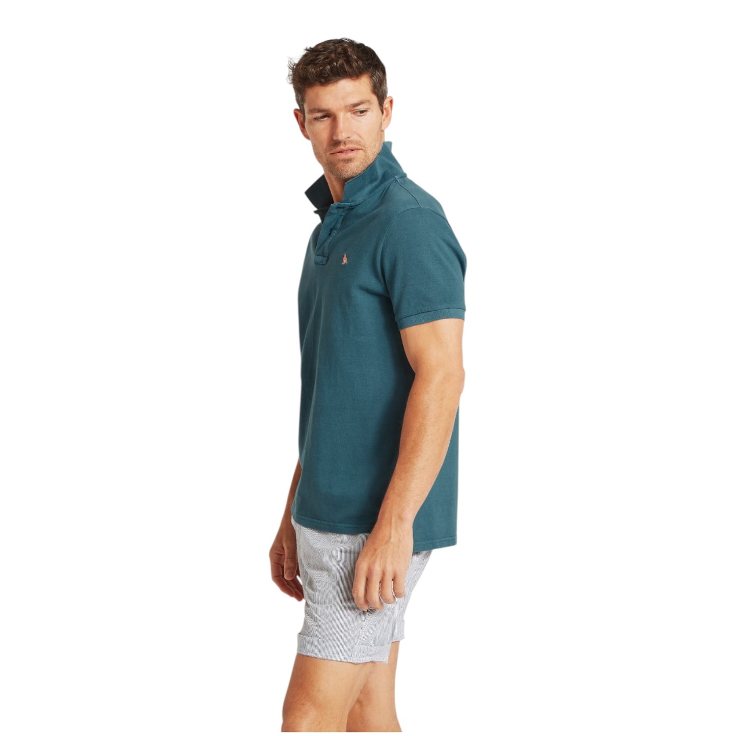 Schoffel St Ives Garment Dyed Polo Shirt Deep Ocean Blue
