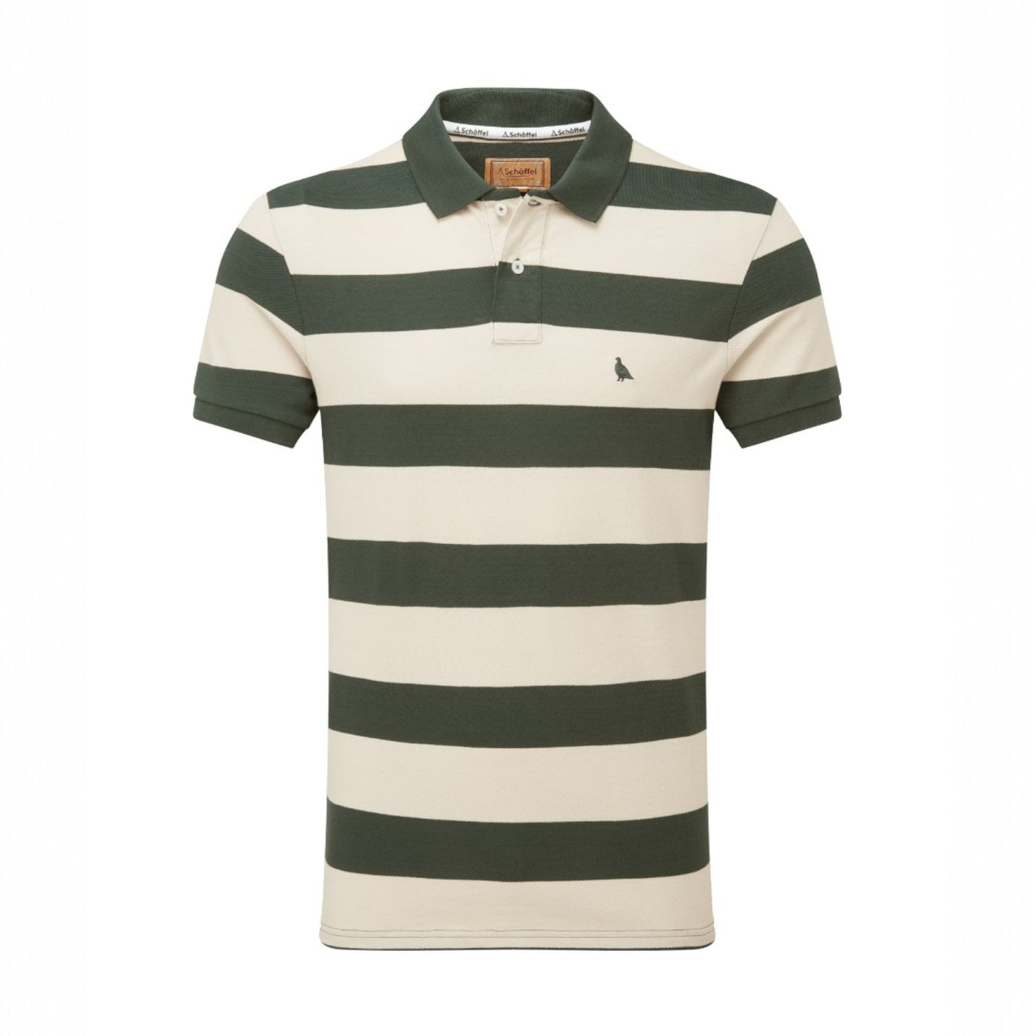 Schoffel St Ives Heritage Polo Shirt Green Stripe