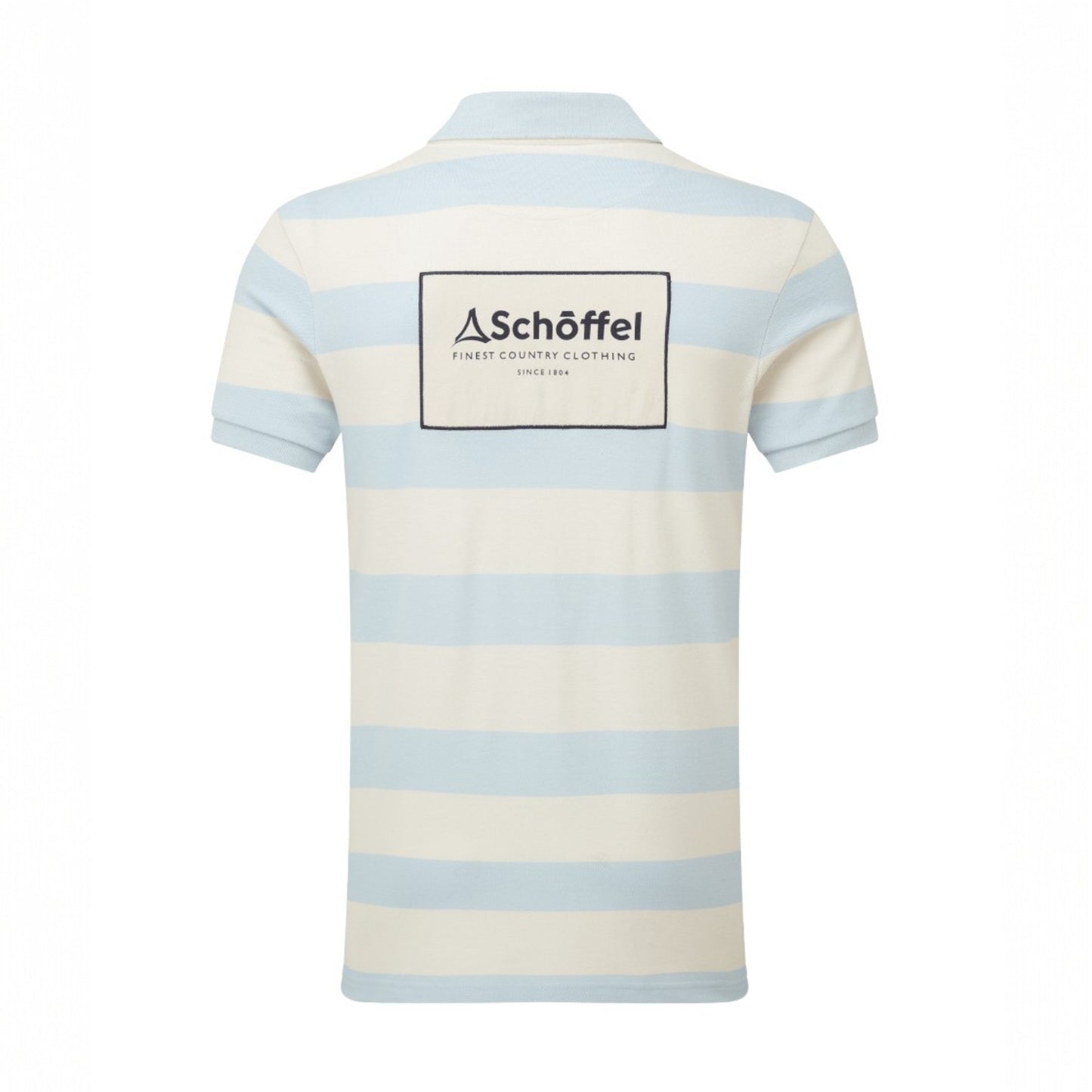 Schoffel St Ives Heritage Polo Shirt Pale Blue Stripe