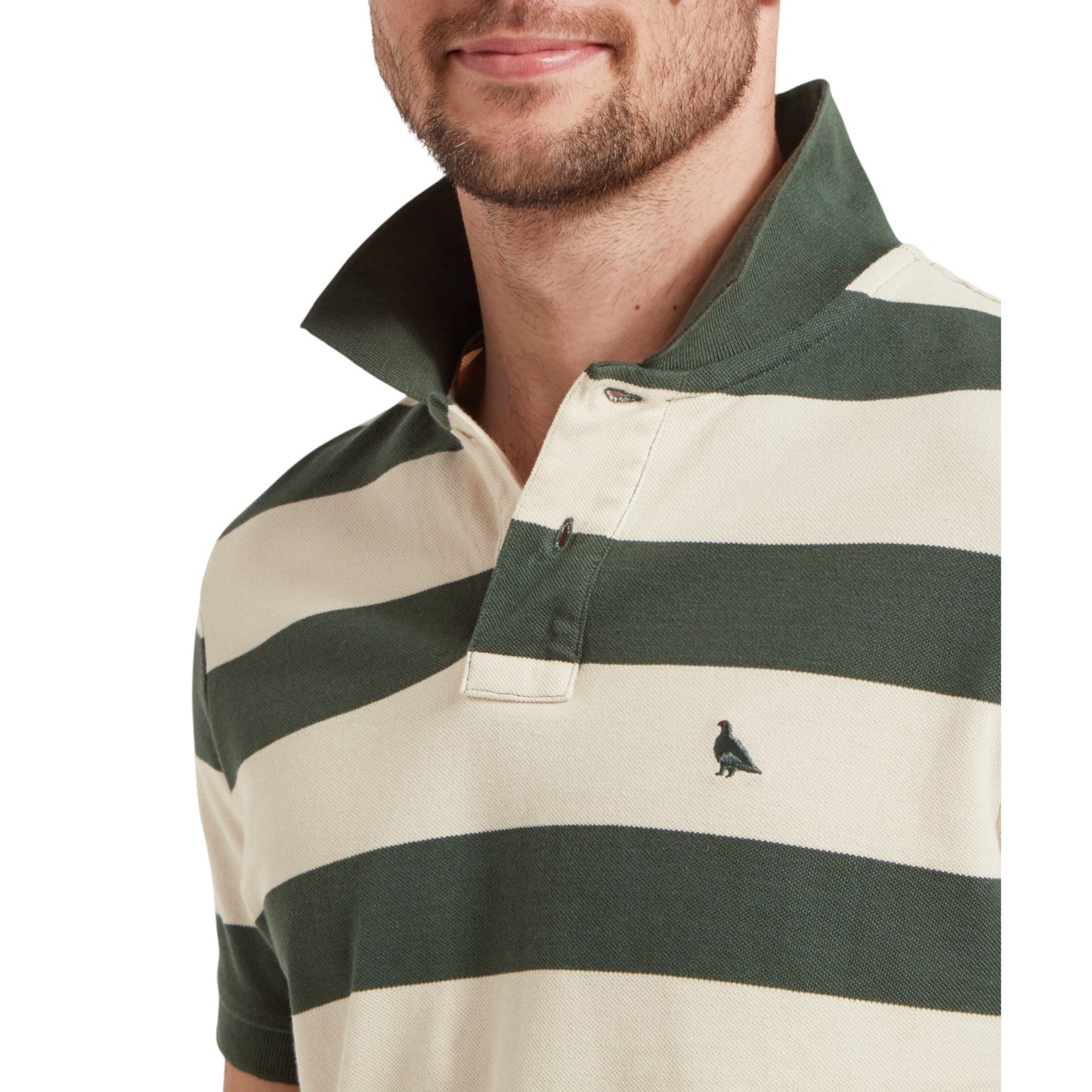Schoffel St Ives Heritage Polo Shirt Green Stripe