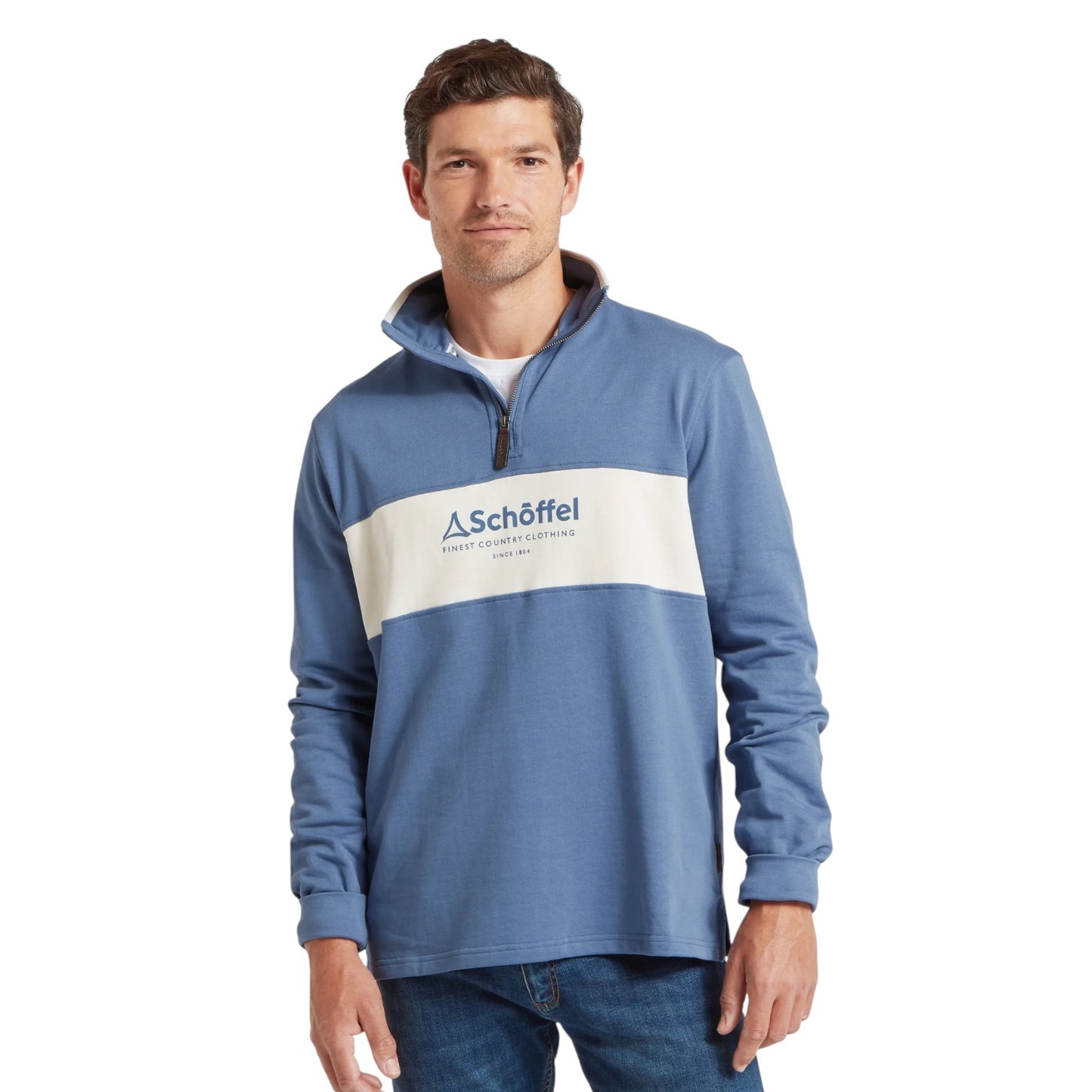 Schoffel Trencom 1/4 Zip Vintage Indigo/Stone