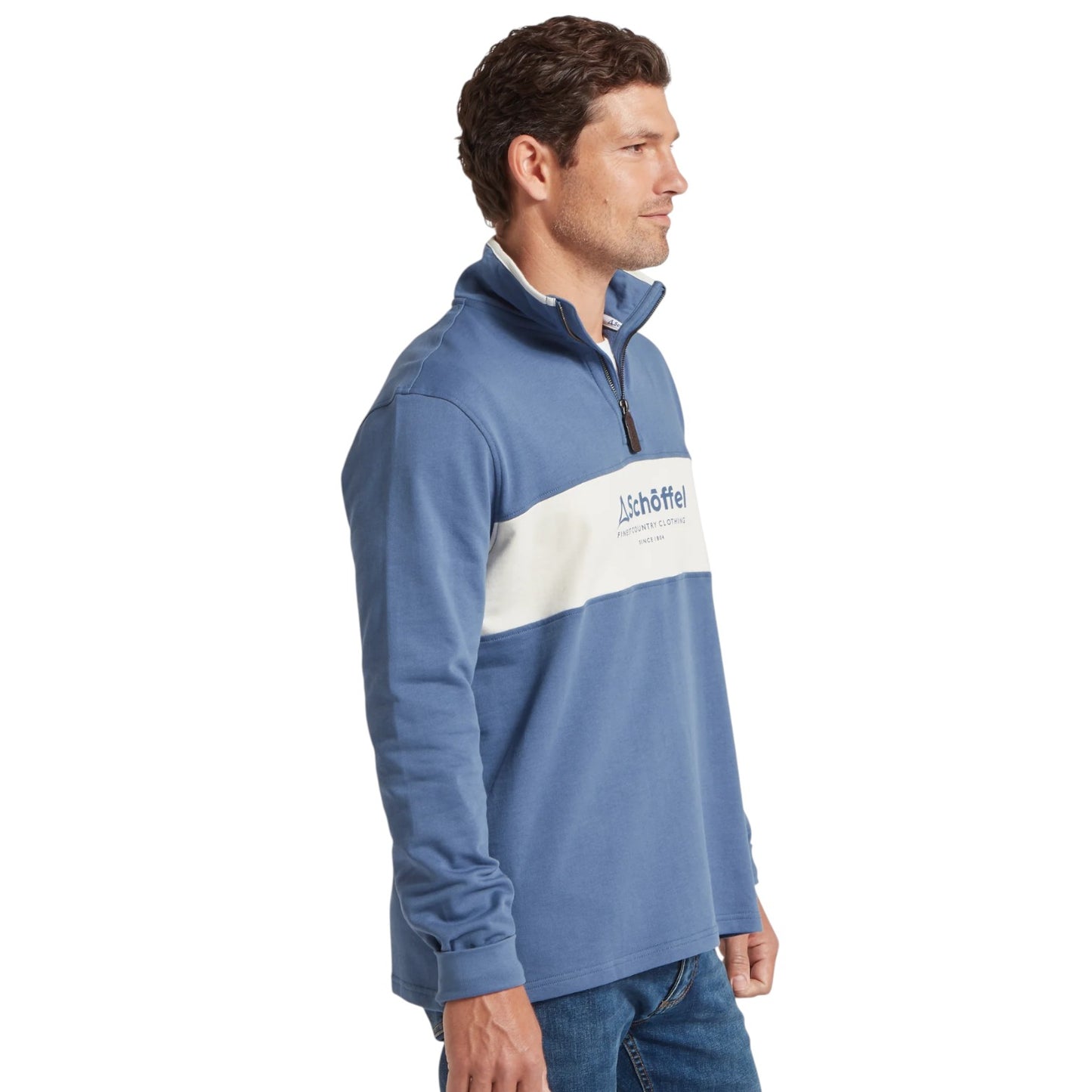 Schoffel Trencom 1/4 Zip Vintage Indigo/Stone
