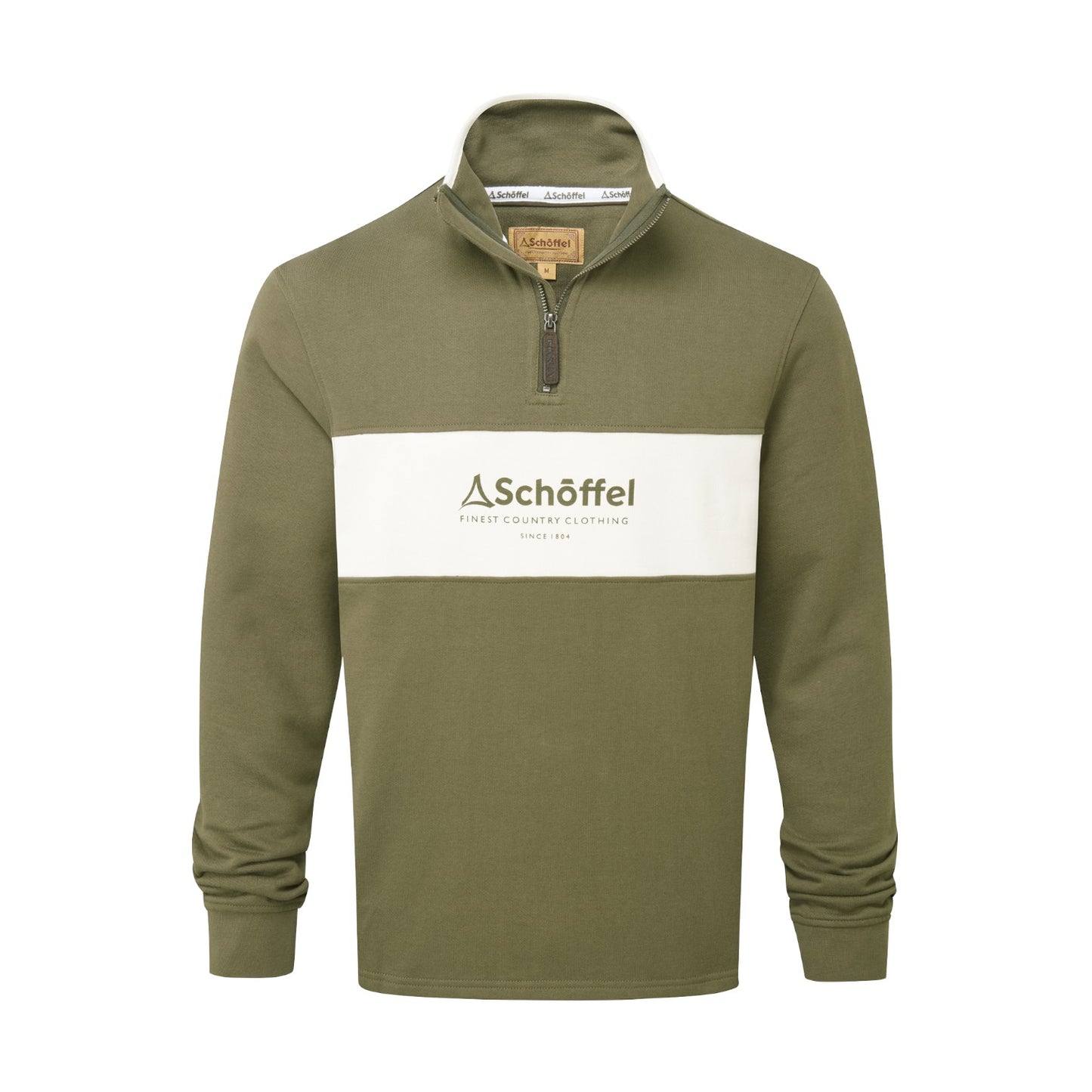 Schoffel Trencrom 1/4 Zip Dark Khaki Green