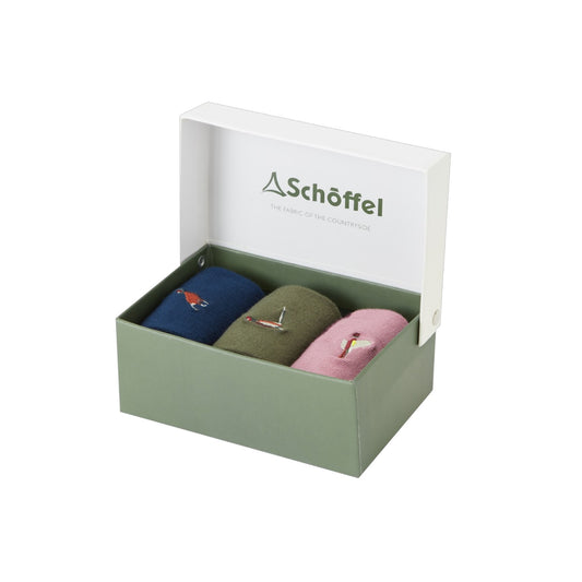Schoffel Bamboo Sock (Box of 3) Pheasant Mix