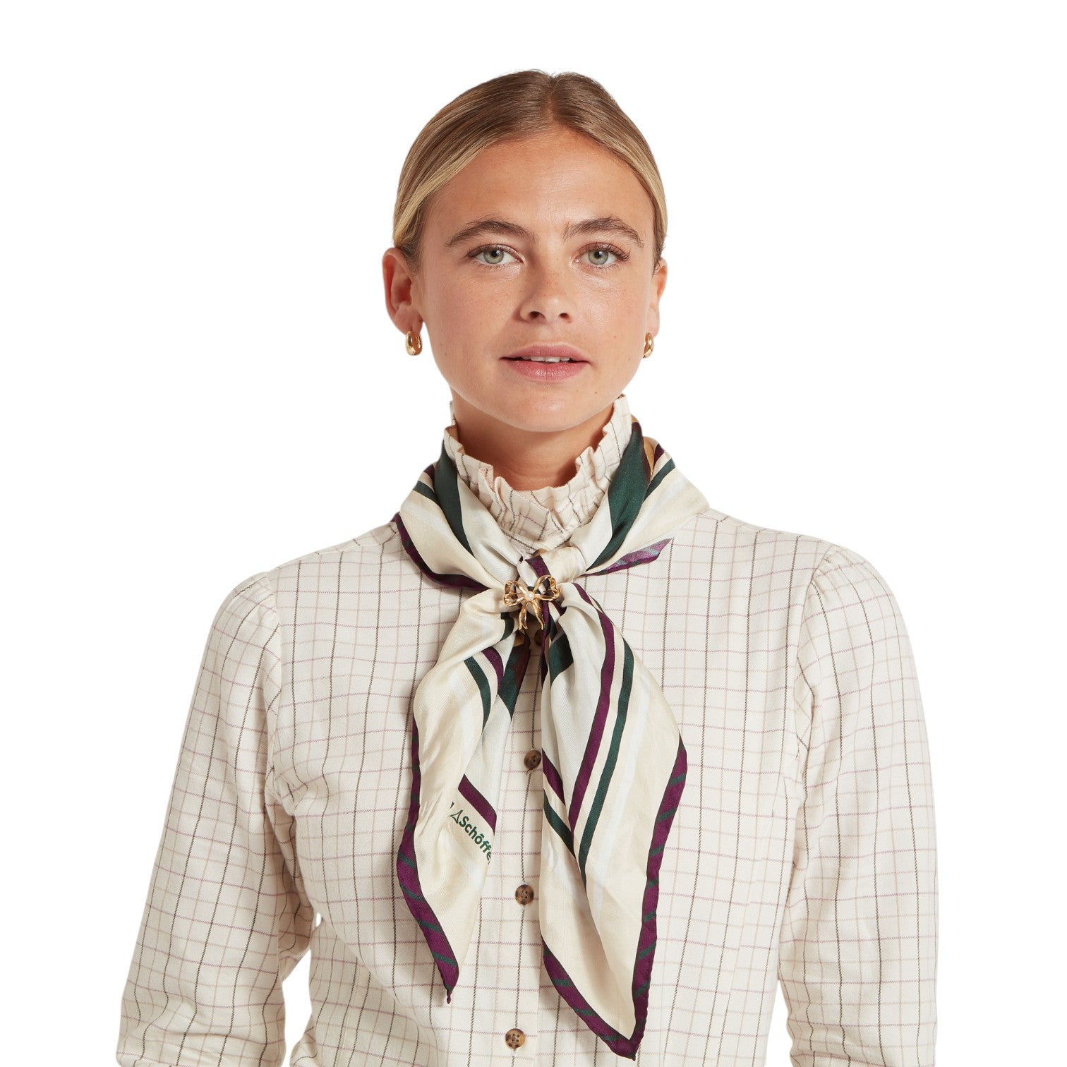 Schoffel Hathersage Silk Scarf Bridle Print