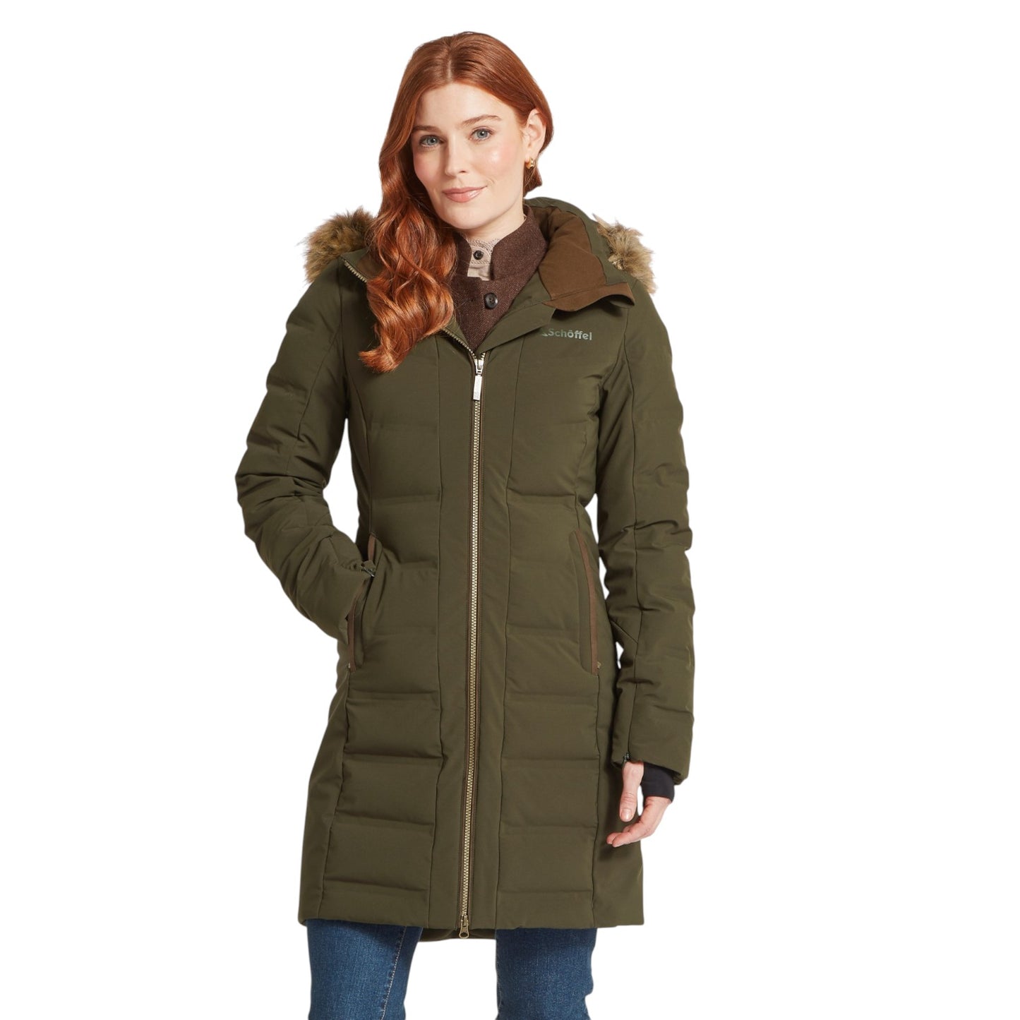 Schoffel Hurlingham Waterproof Down Coat Forest