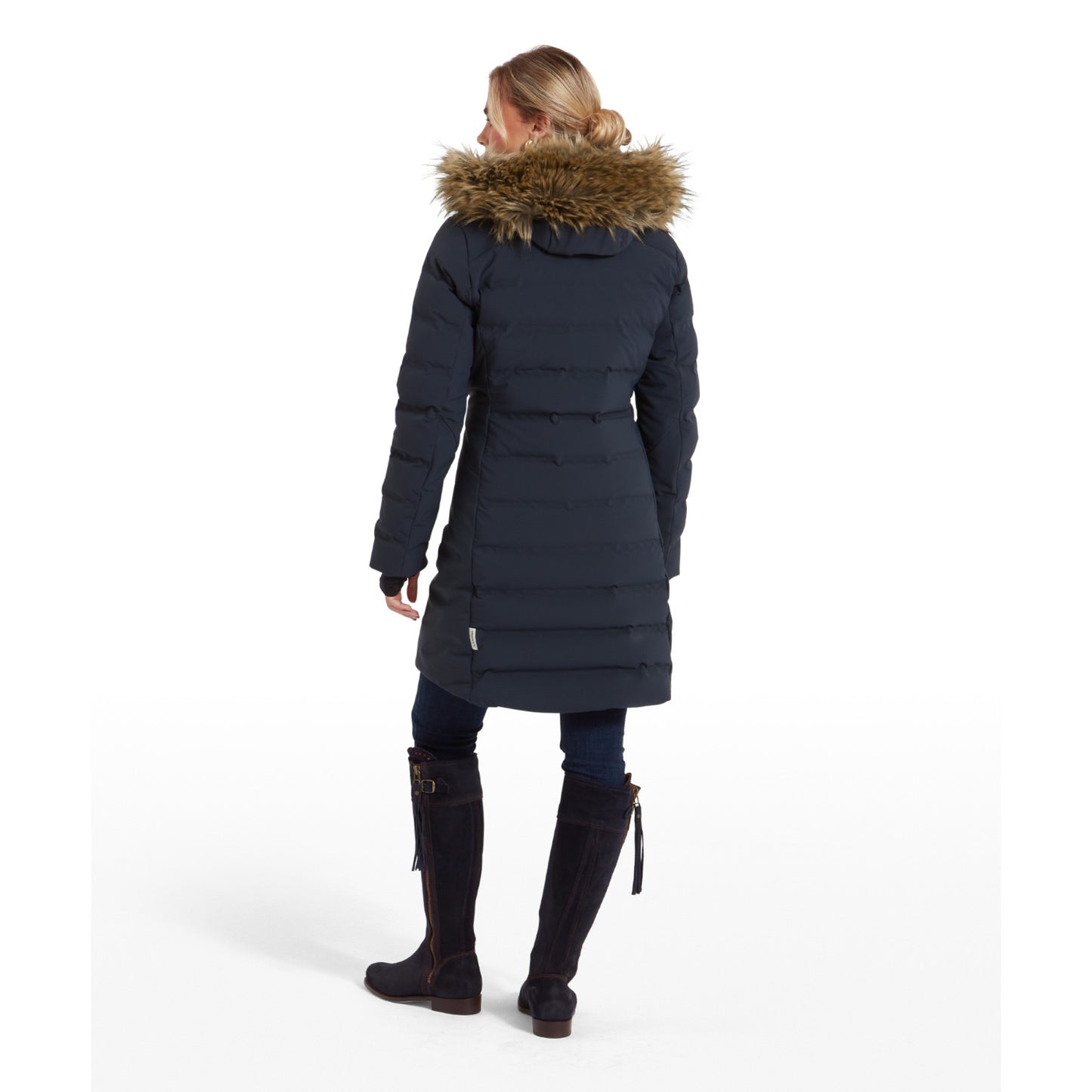 Schoffel Hurlingham Waterproof Down Coat Carbon Navy