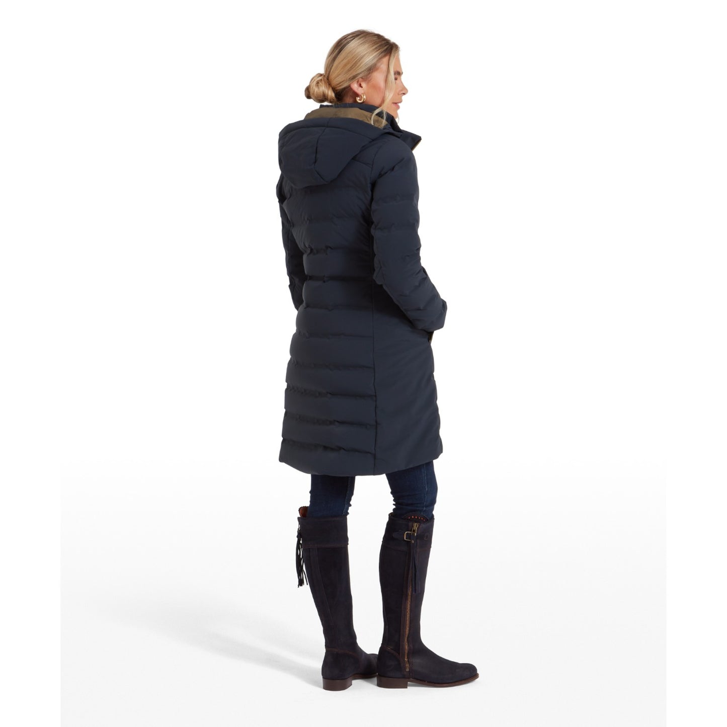 Schoffel Hurlingham Waterproof Down Coat Carbon Navy