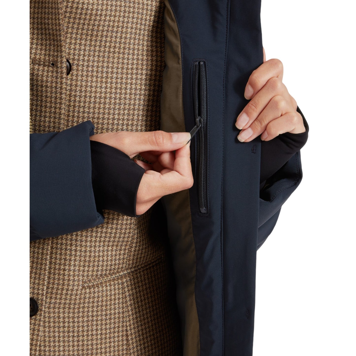 Schoffel Hurlingham Waterproof Down Coat Carbon Navy