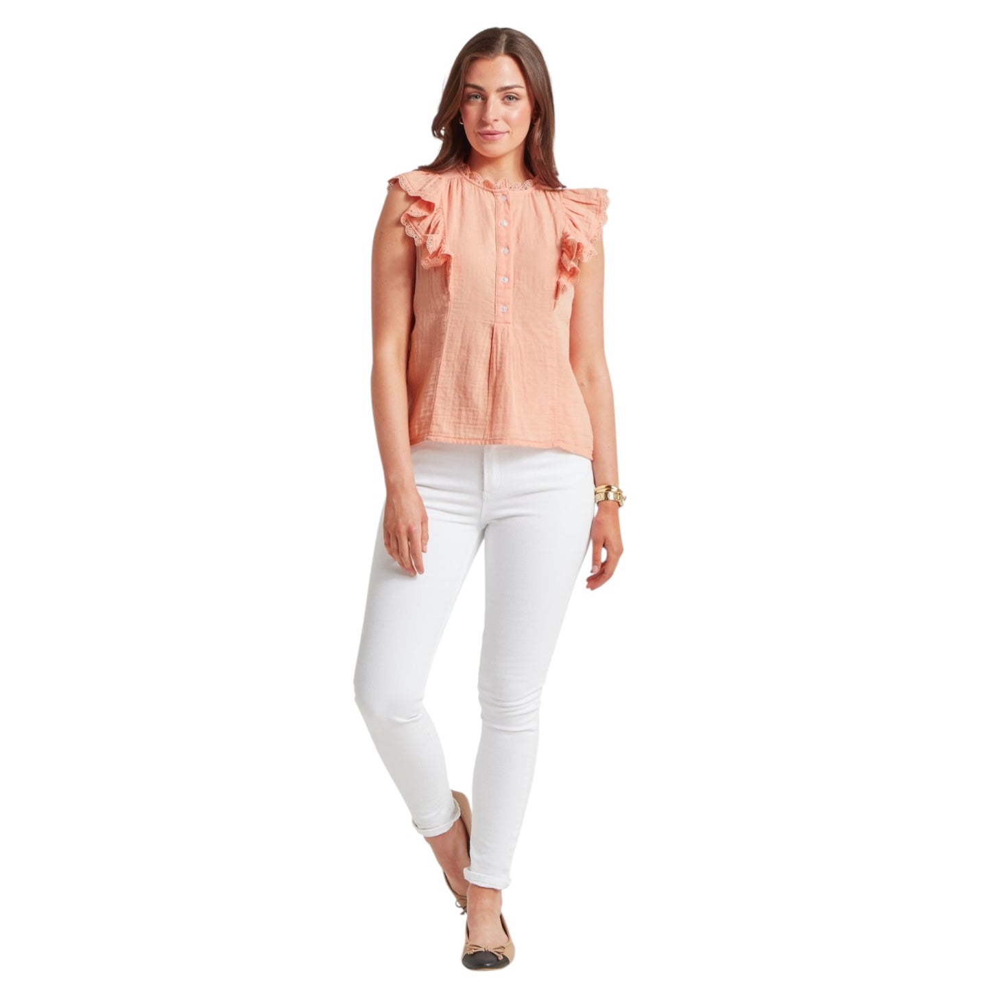 Jasmine Blouse Coral Peach