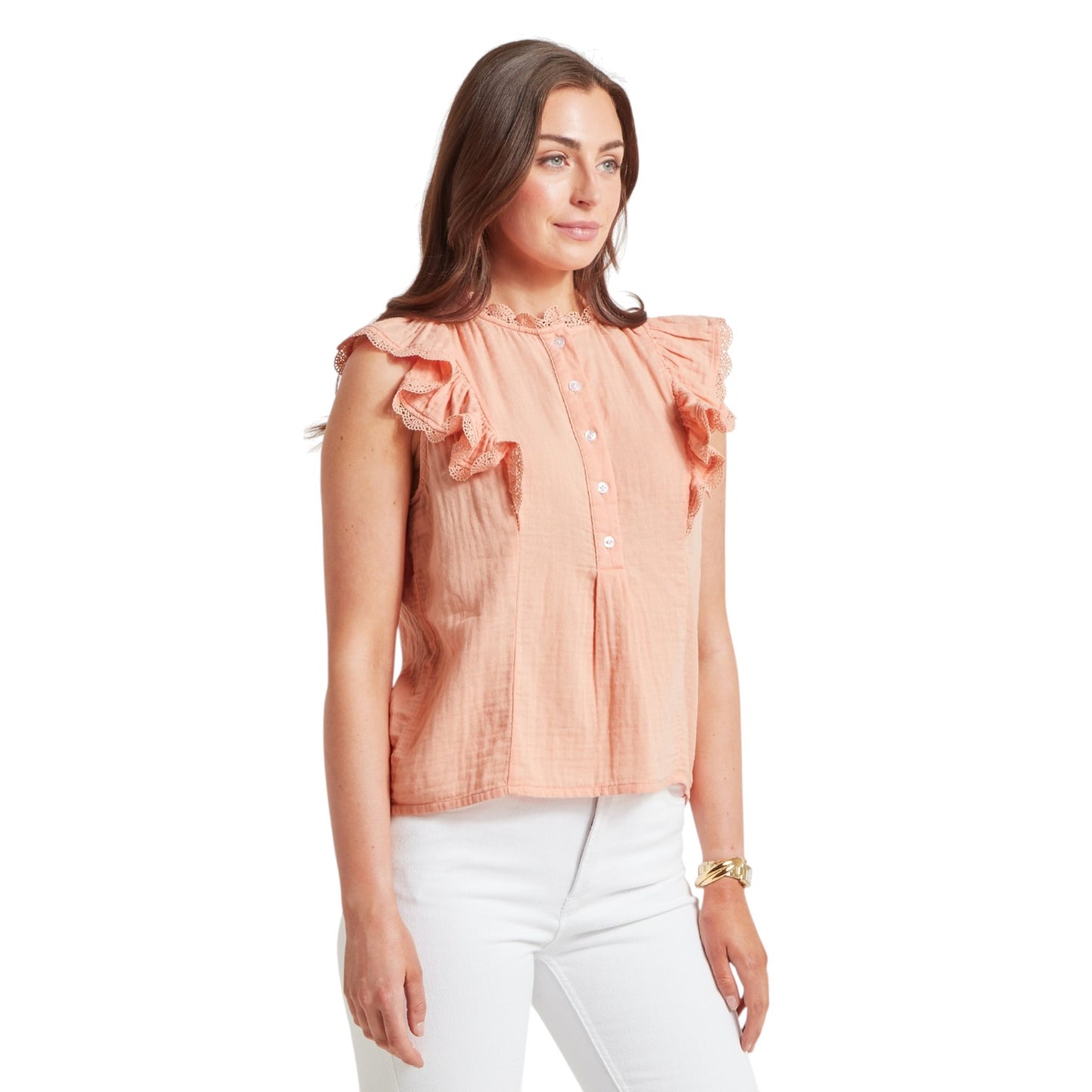 Jasmine Blouse Coral Peach