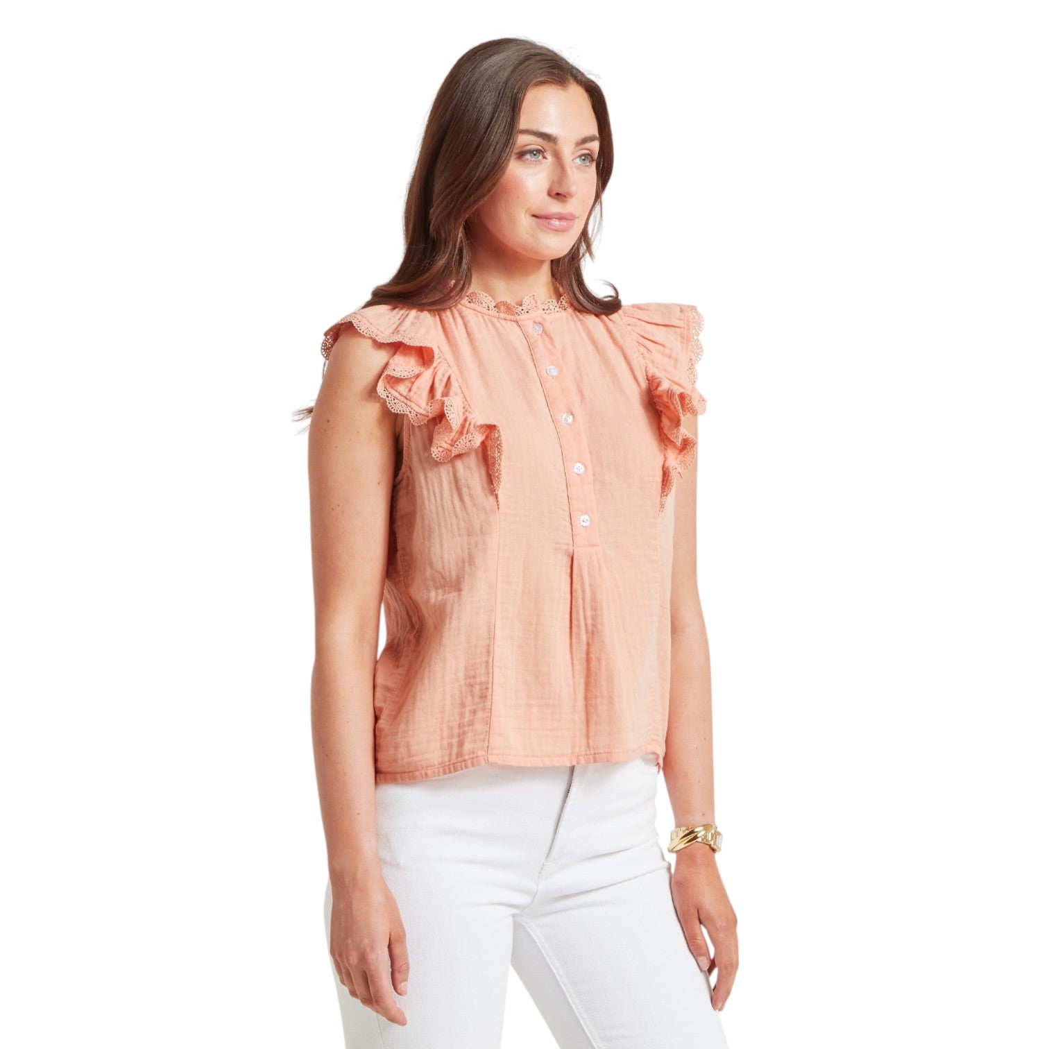 Jasmine Blouse Coral Peach