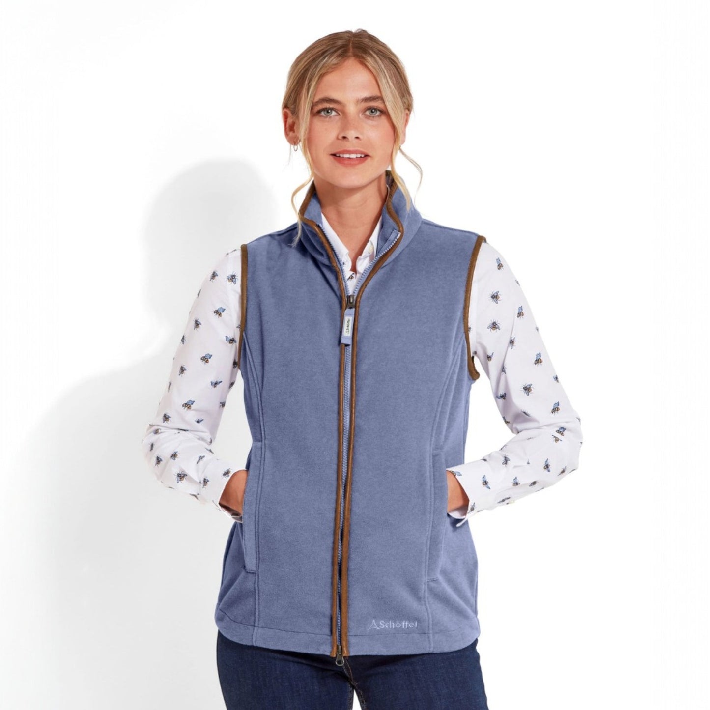 Schoffel Lyndon II Fleece Gilet Stone Blue