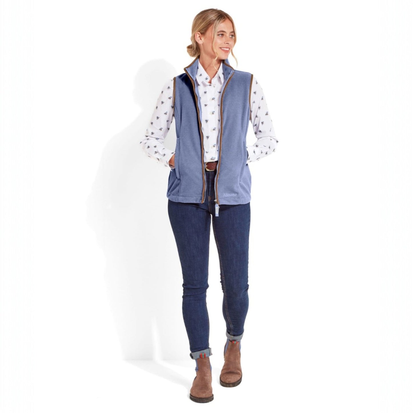 Schoffel Lyndon II Fleece Gilet Stone Blue