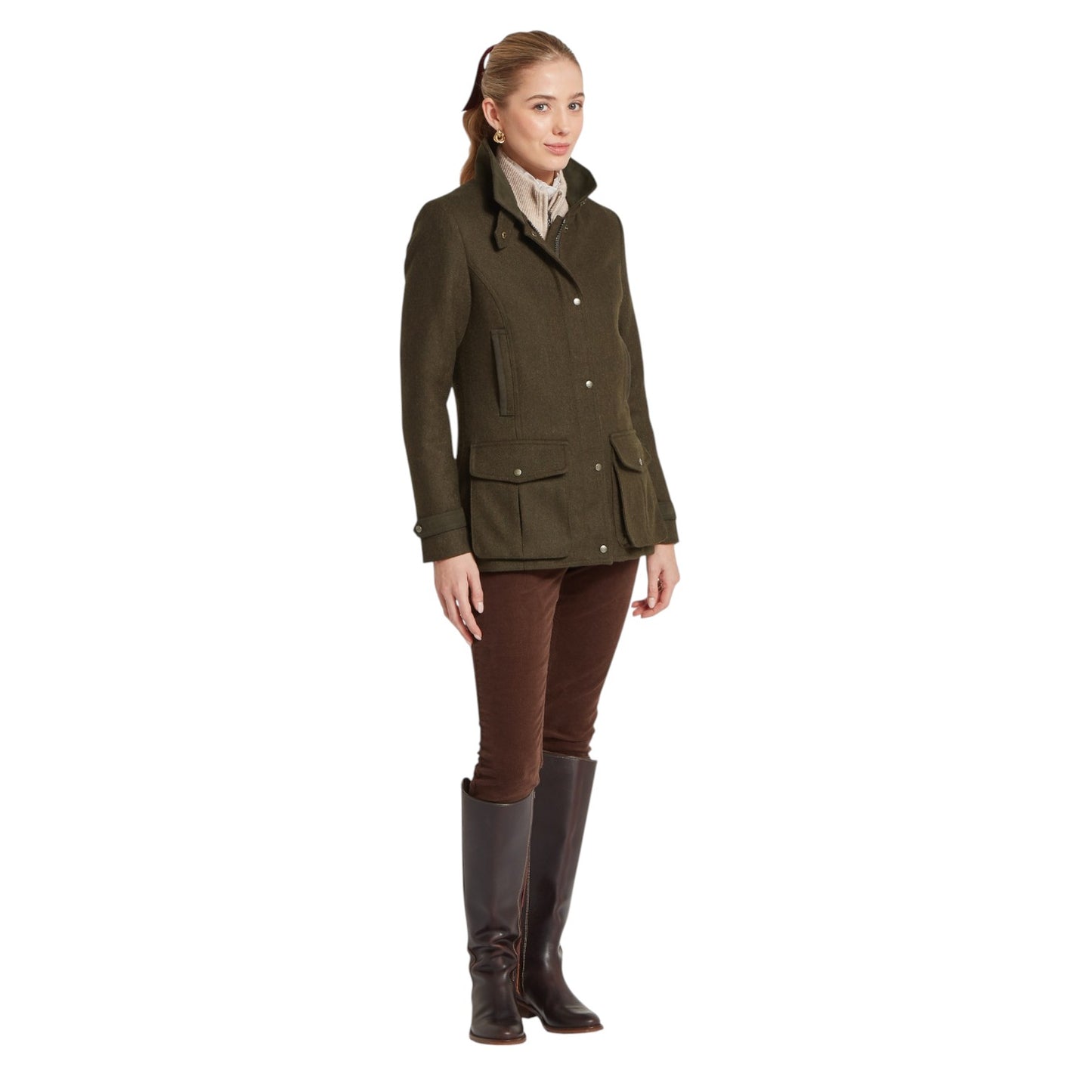 Schoffel Murra Tweed Coat Dark Loden Herr Tweed