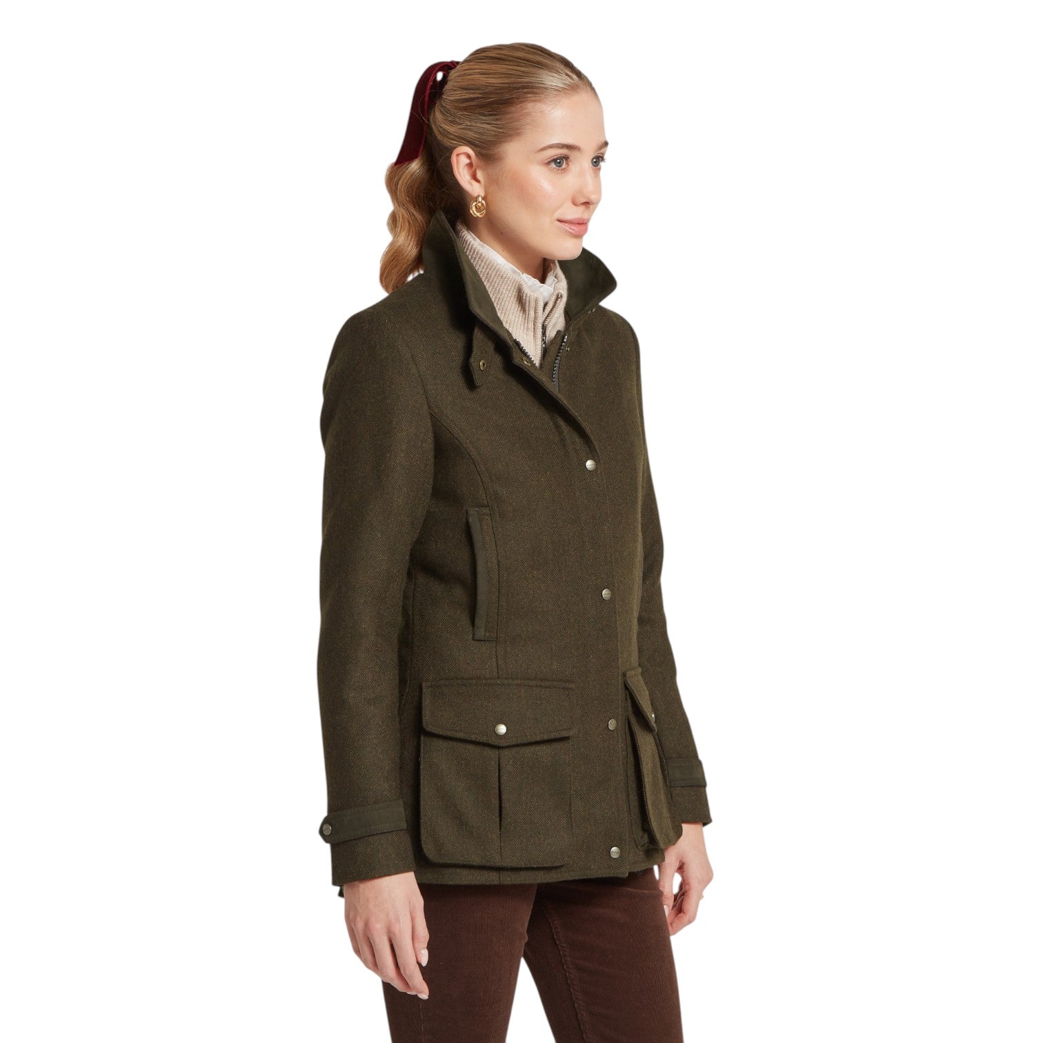 Schoffel Murra Tweed Coat Dark Loden Herr Tweed
