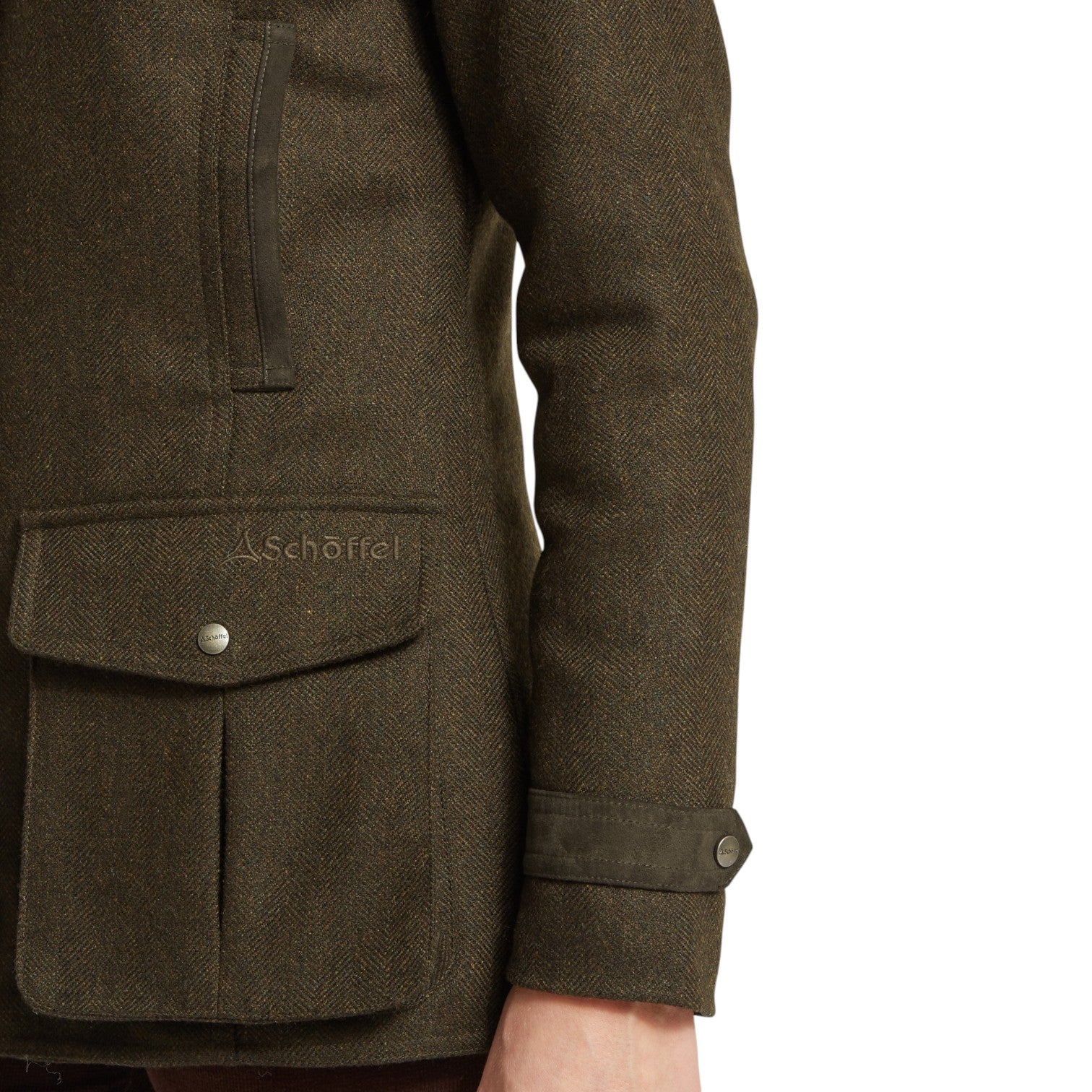 Schoffel Murra Tweed Coat Dark Loden Herr Tweed