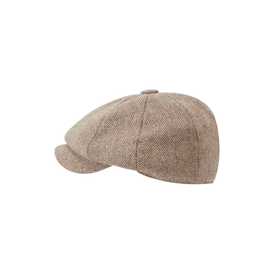 Schoffel Newsboy Cap Cobblestone Herringbone Tweed