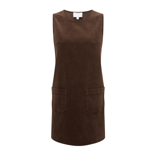 Schoffel Cord Pinafore Dress Chocolate