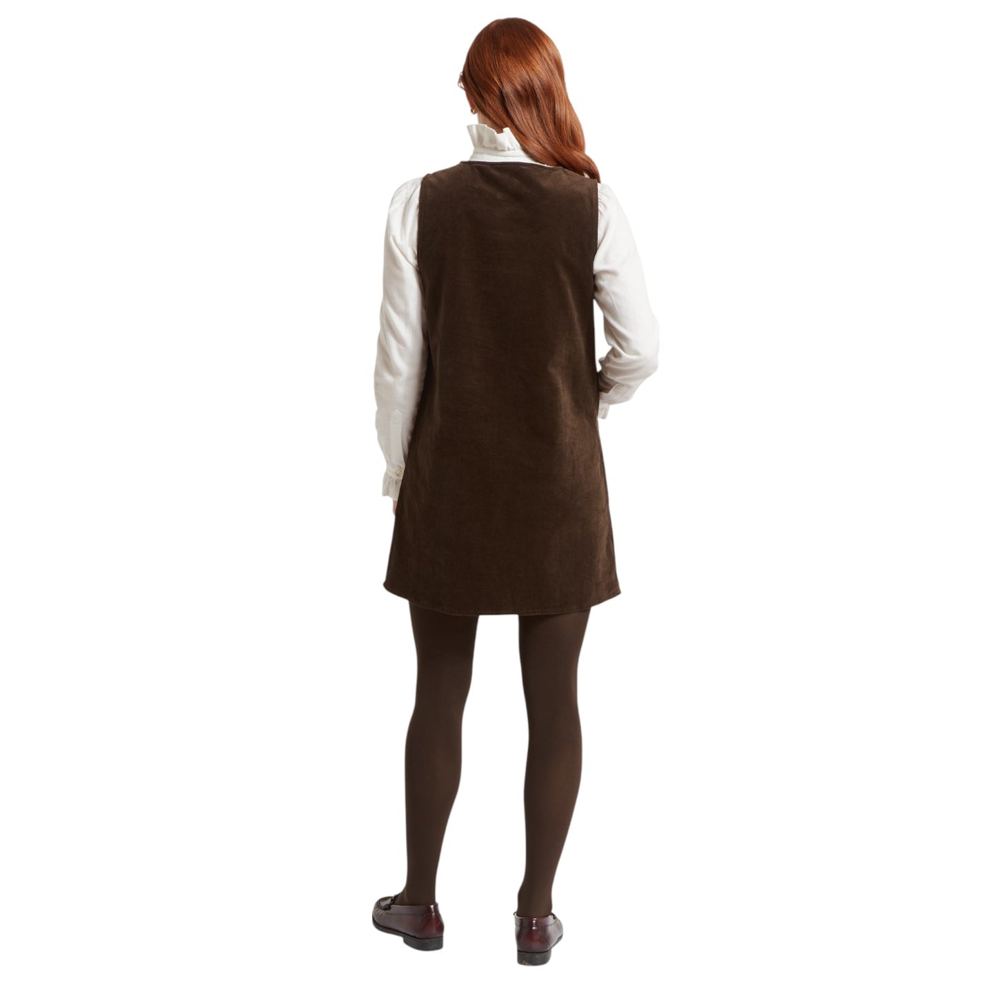 Schoffel Cord Pinafore Dress Chocolate
