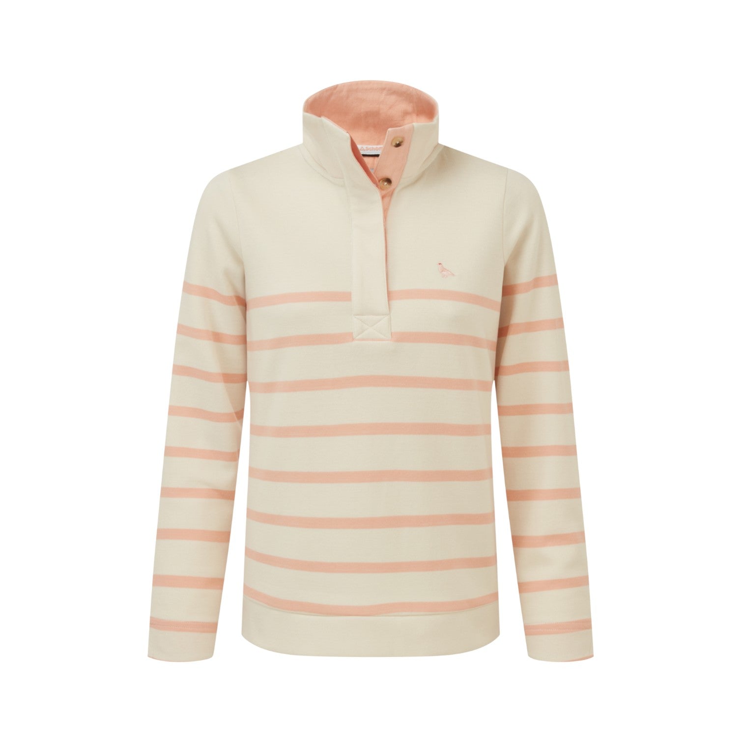 Schoffel Sandown Sweatshirt Pale Stone/Coral Peach Stripe