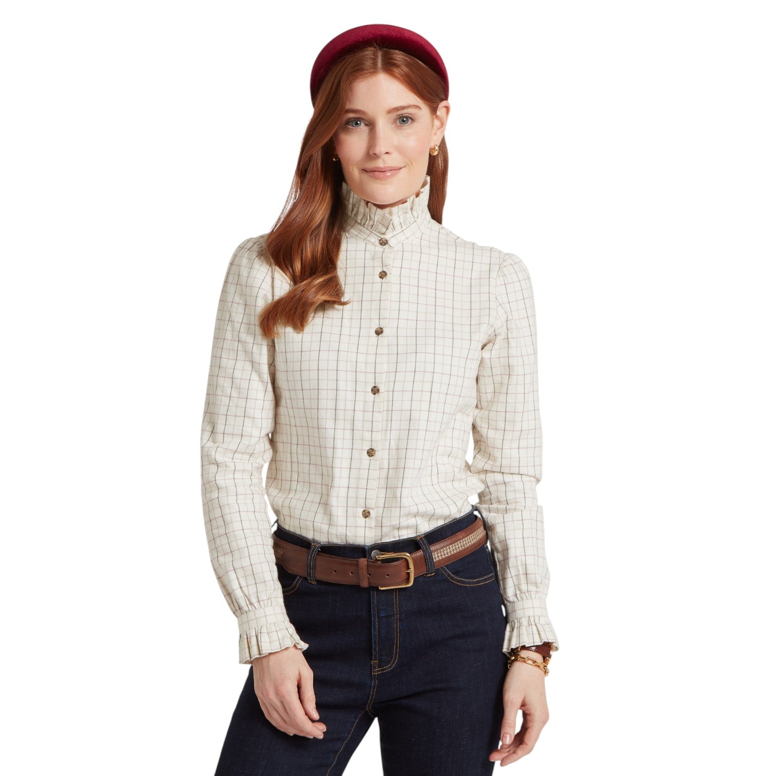Schoffel Sheringham Shirt CobbleStone Tattersall