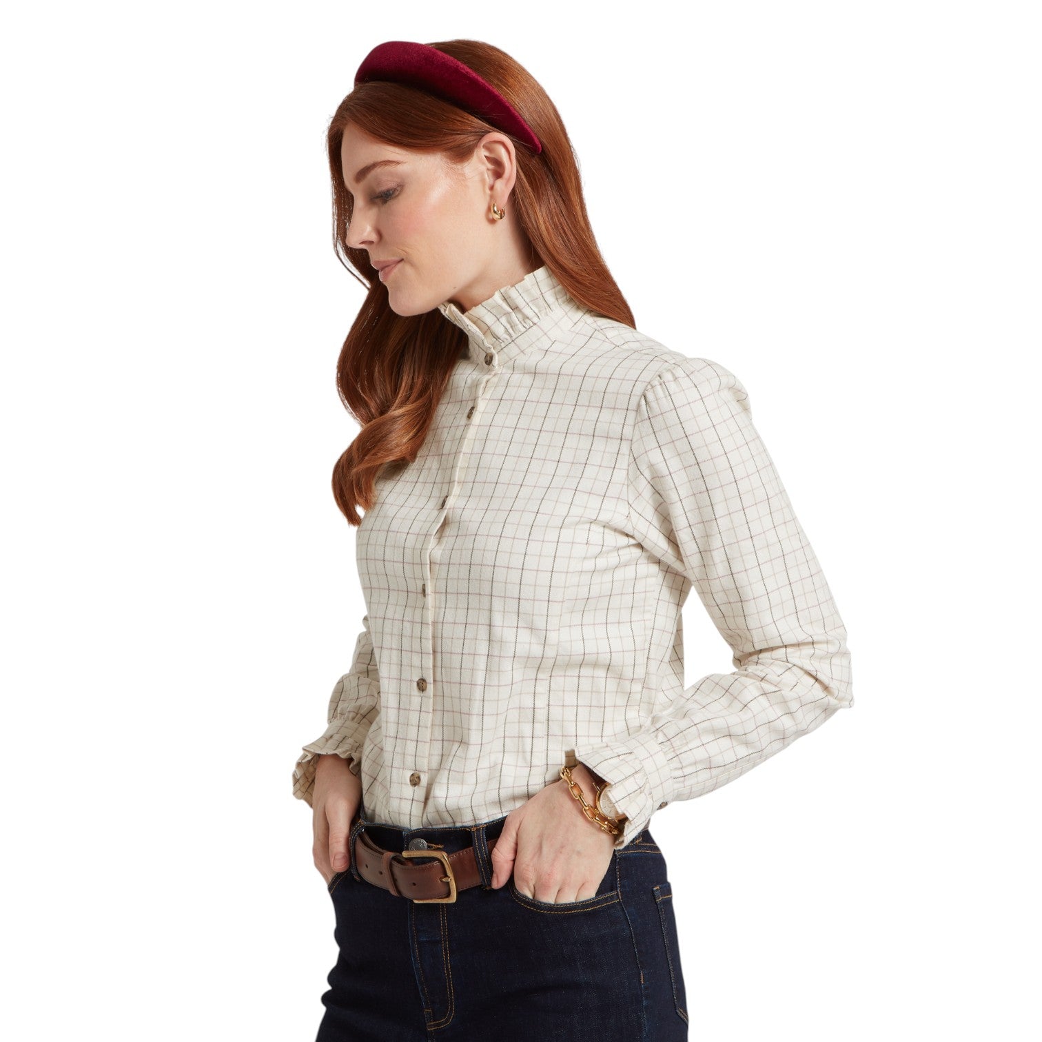 Schoffel Sheringham Shirt CobbleStone Tattersall