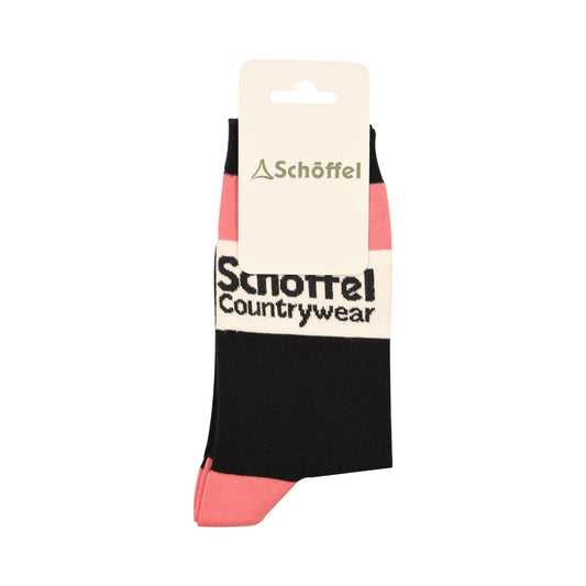 Schoffel Single Cotton Sock Pink Heritage
