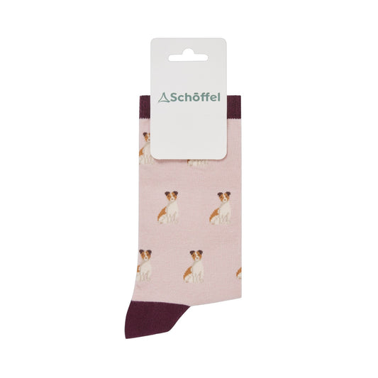 Schoffel Single Cotton Sock Jack Russel Print
