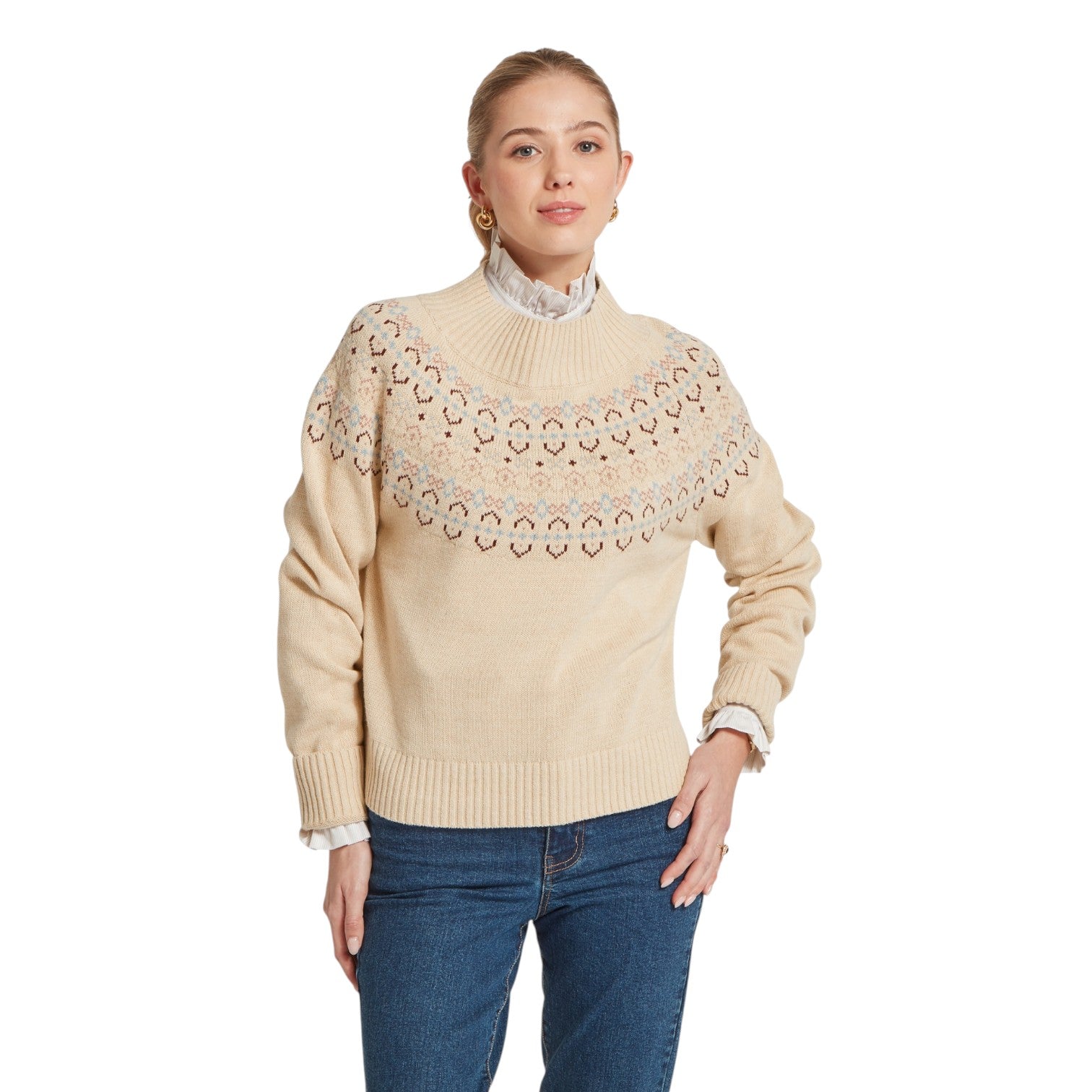 Schoffel Tresness Fairisle Jumper Port/Lake Blue