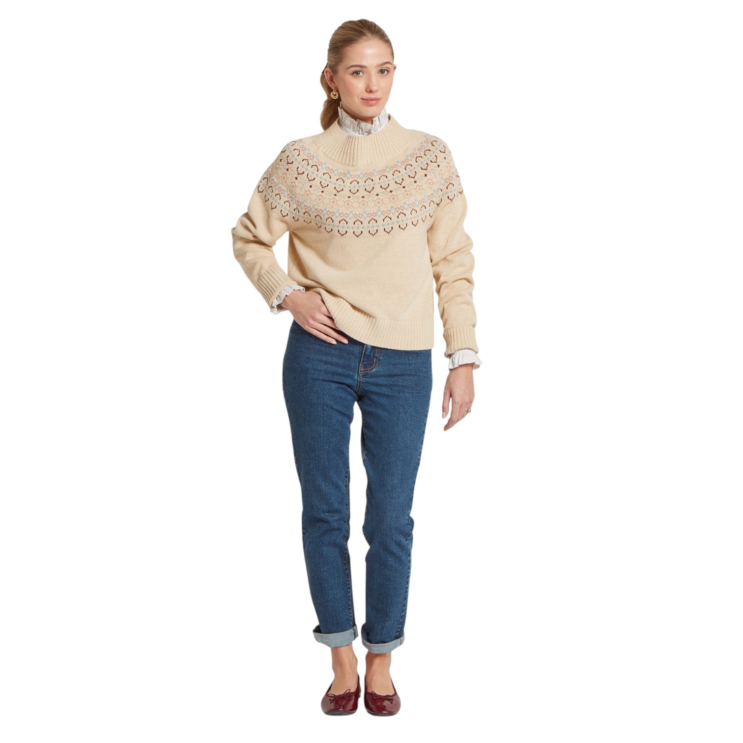 Schoffel Tresness Fairisle Jumper Port/Lake Blue