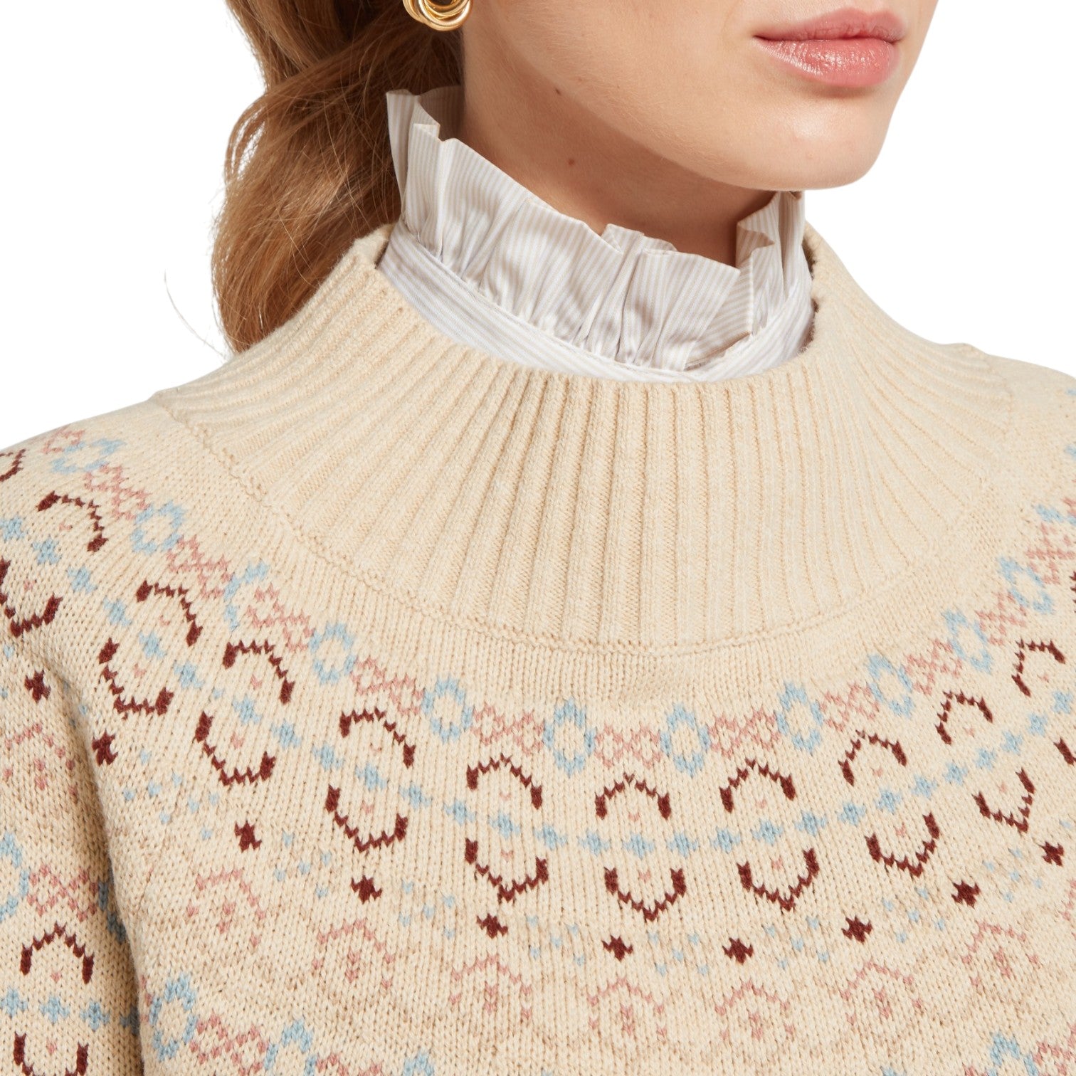Schoffel Tresness Fairisle Jumper Port/Lake Blue