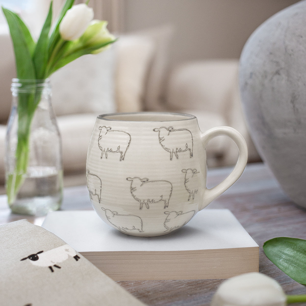 Sophie Allport Stonewear Mug Patterned Sheep