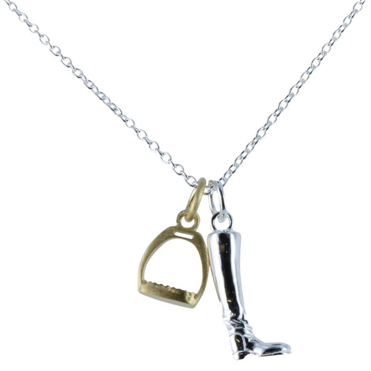 Reeves & Reeves Boot & Gold Stirrup Necklace