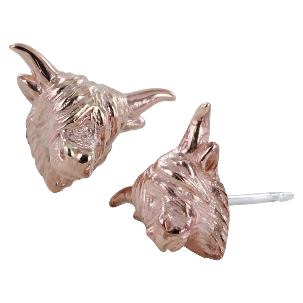 Reeves & Reeves Highland Cow Stud Rose Earring