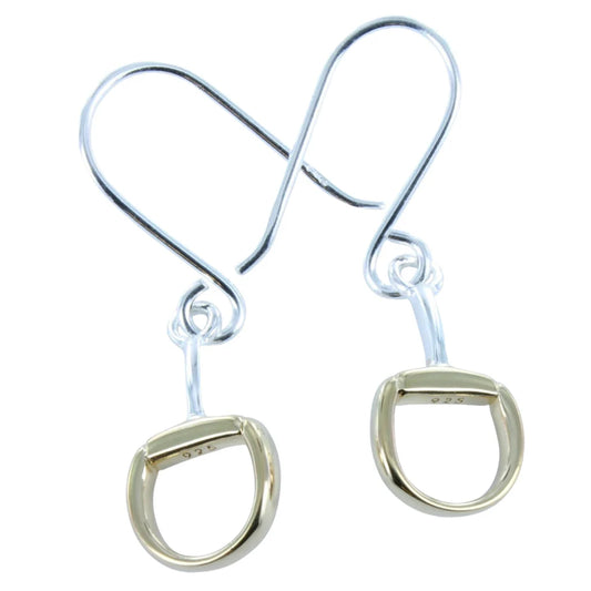 Reeves & Reeves Snaffle Dangly Gold Earrings