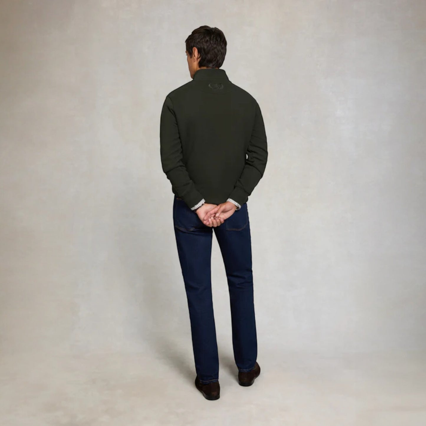 Holland Cooper Men's Quarter Zip Sweat Racing Green