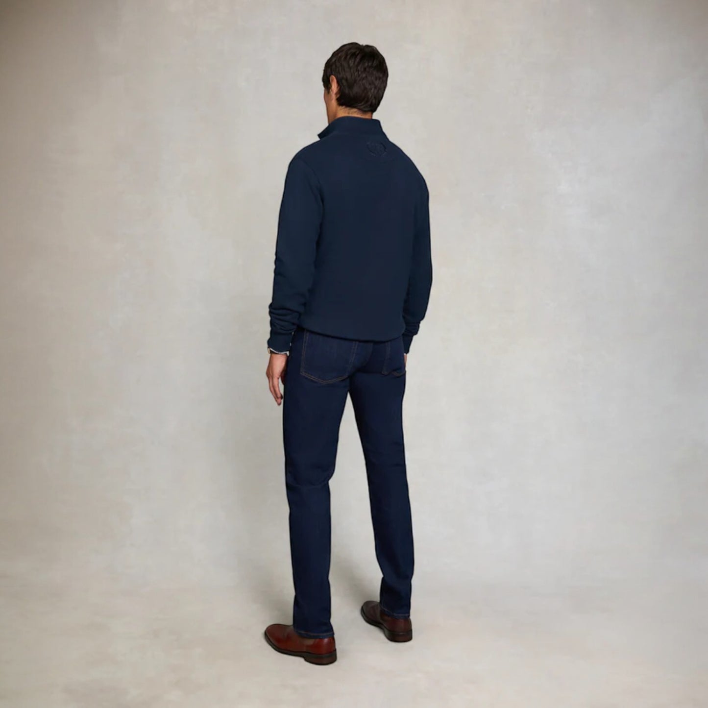 Holland Cooper Men's Sporting Goods Zip Henley Ink Navy