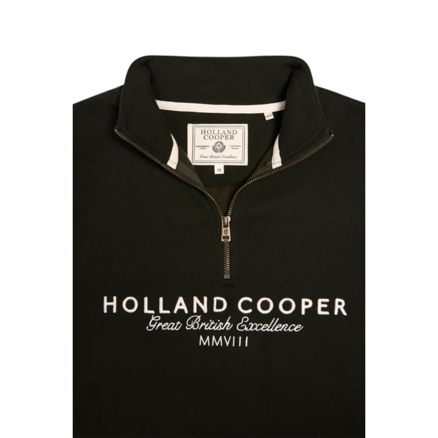 Holland Cooper Men's Quarter Zip Sweat Racing Green
