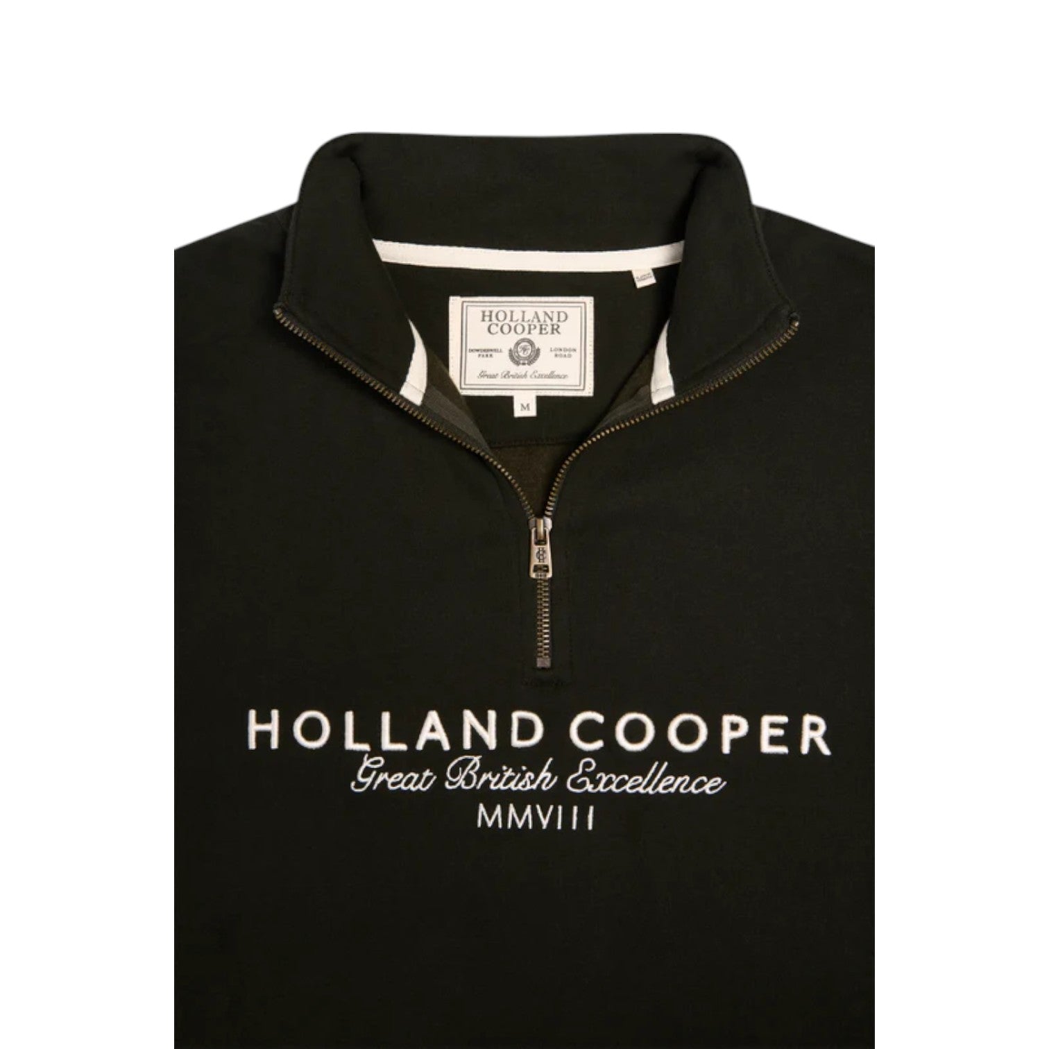 Holland Cooper Men's Quarter Zip Sweat Racing Green