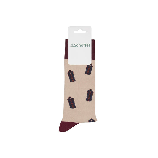 Schoffel Men's Single Cotton Sock Stone Oakham